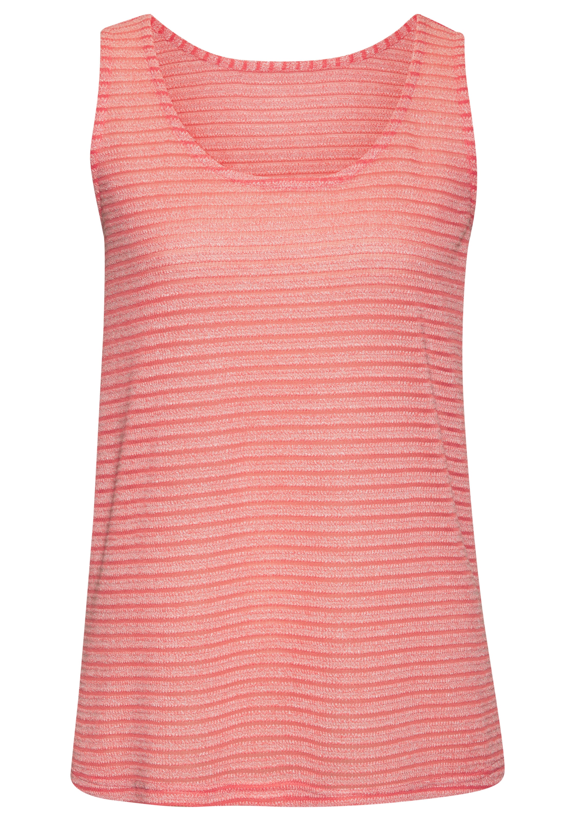 Vivance Trägertop »in Streifenoptik«, (2er-Pack), aus luftigem Jacquard-Strick
