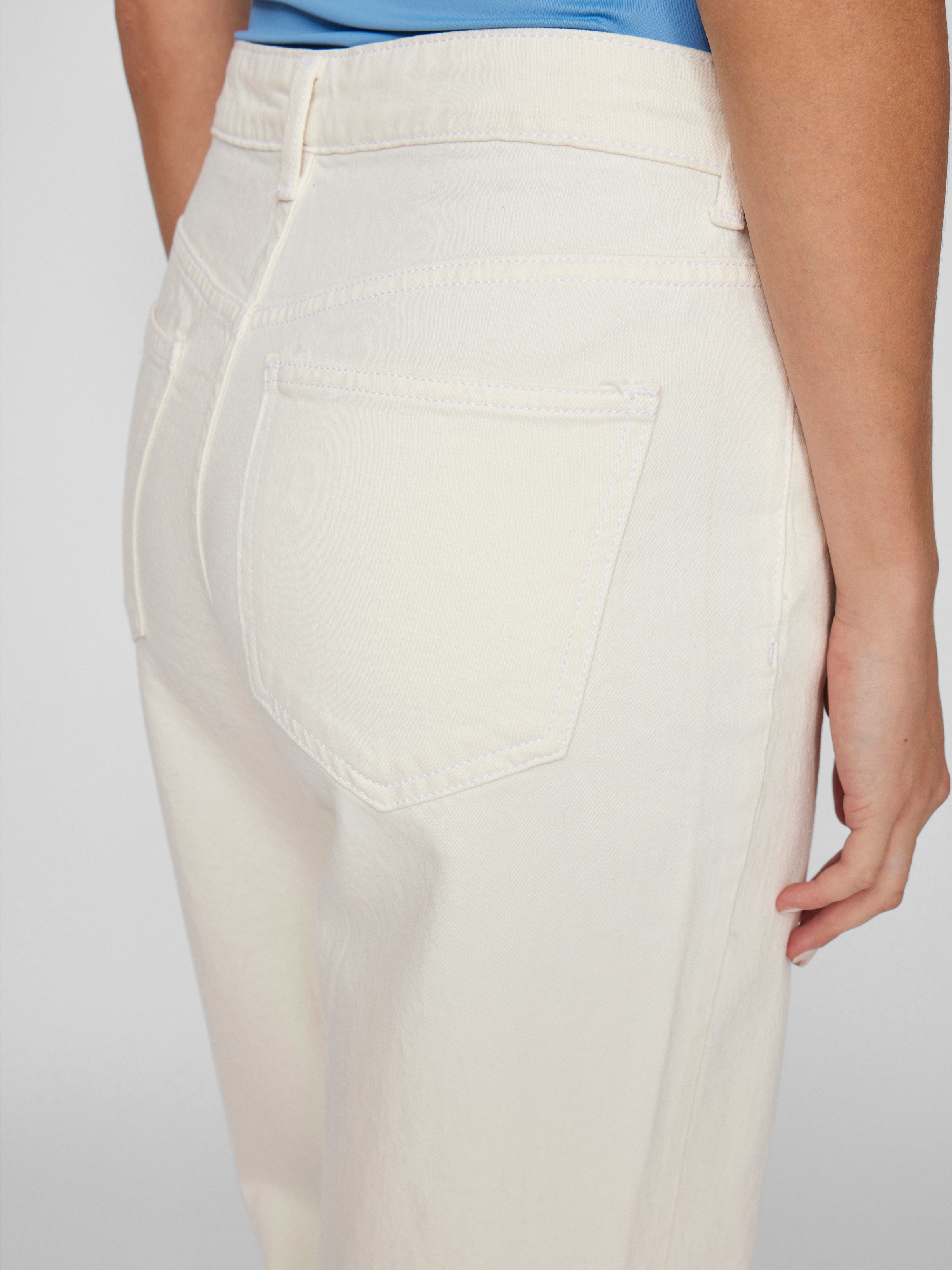 Vila Jeans taille haute »VIKELLY JAF HW STRAIGHT JEANS-NOOS« Baumwollmischung