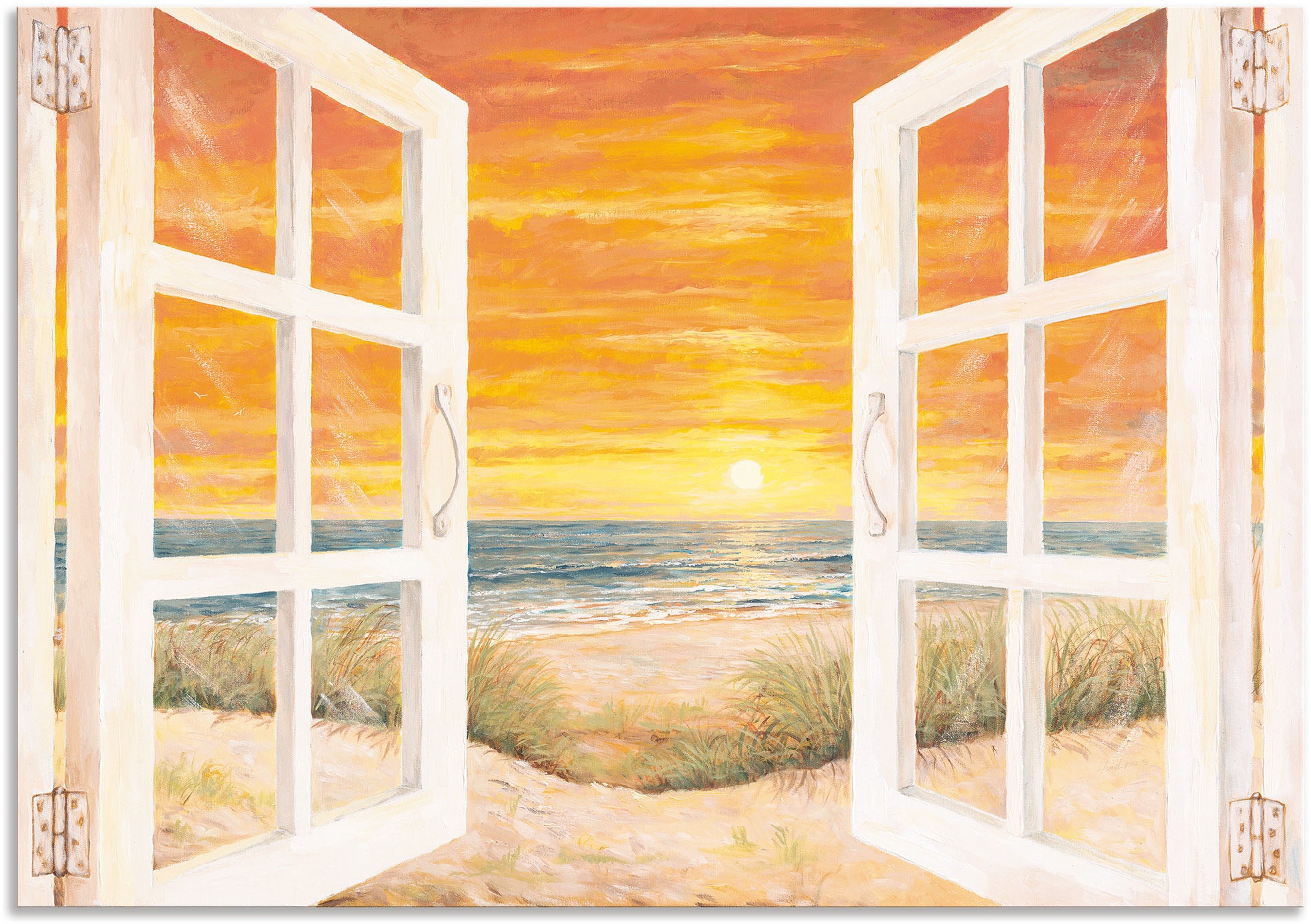 Image of Artland Wandbild »Fenster zum Meer«, Meer Bilder, (1 St.), in vielen Grössen & Produktarten - Alubild / Outdoorbild für den Aussenbereich, Leinwandbild, Poster, Wandaufkleber / Wandtattoo auch für Badezimmer geeignet bei Ackermann Versand Schweiz