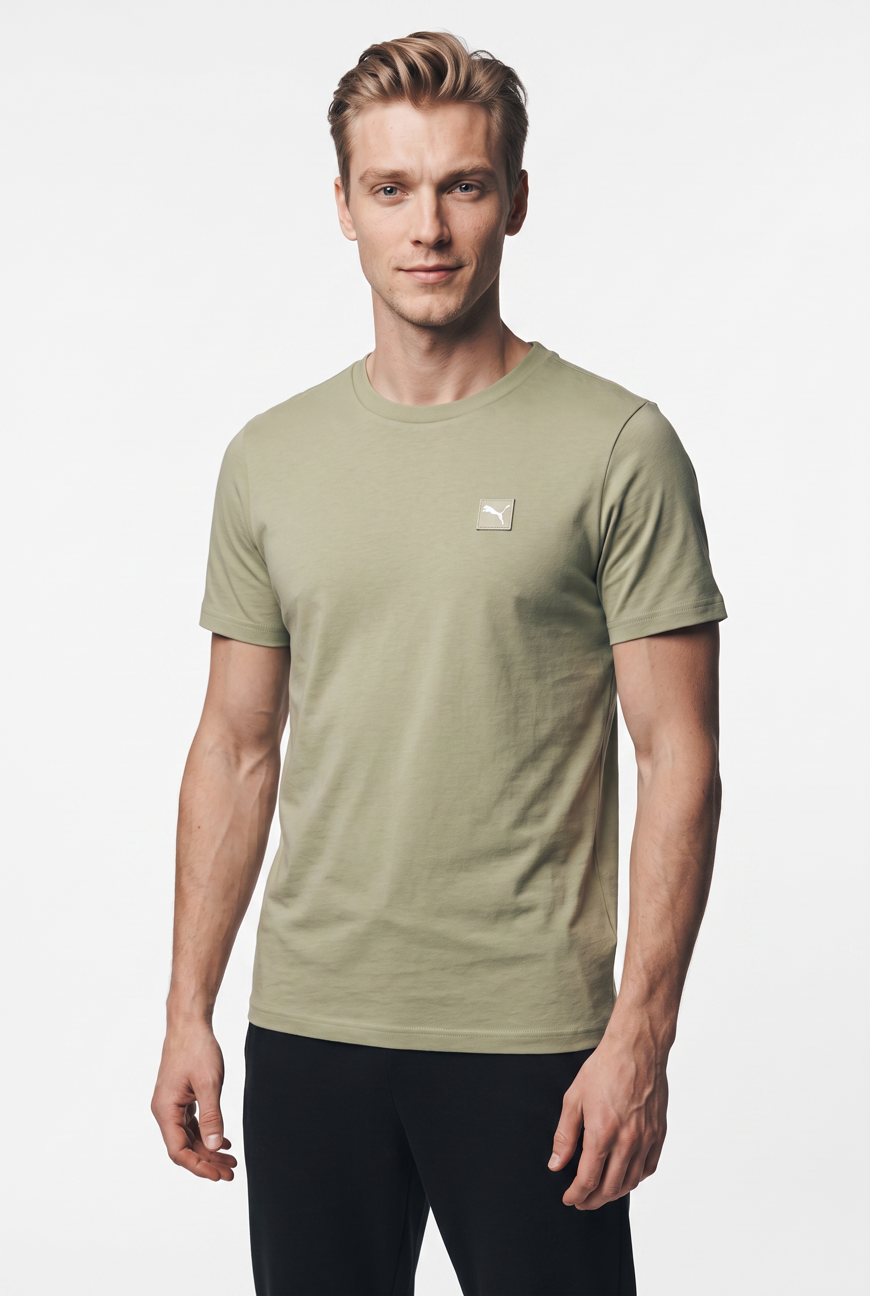 Image of PUMA T-Shirt "ESS ELEVATED TEE" Kurzarmdesign, Rundhalsausschnitt, aus Baumwolle