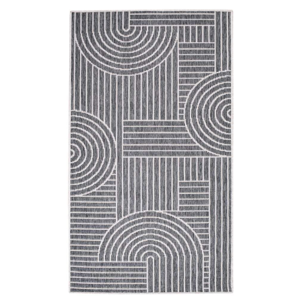 Carpet City Outdoorteppich »DUO RUG 5842« rechteckig 5 mm Höhe Wendeteppich Wetterfest In- & Outdoor, Balkon, Terrasse, Wohnzimmer