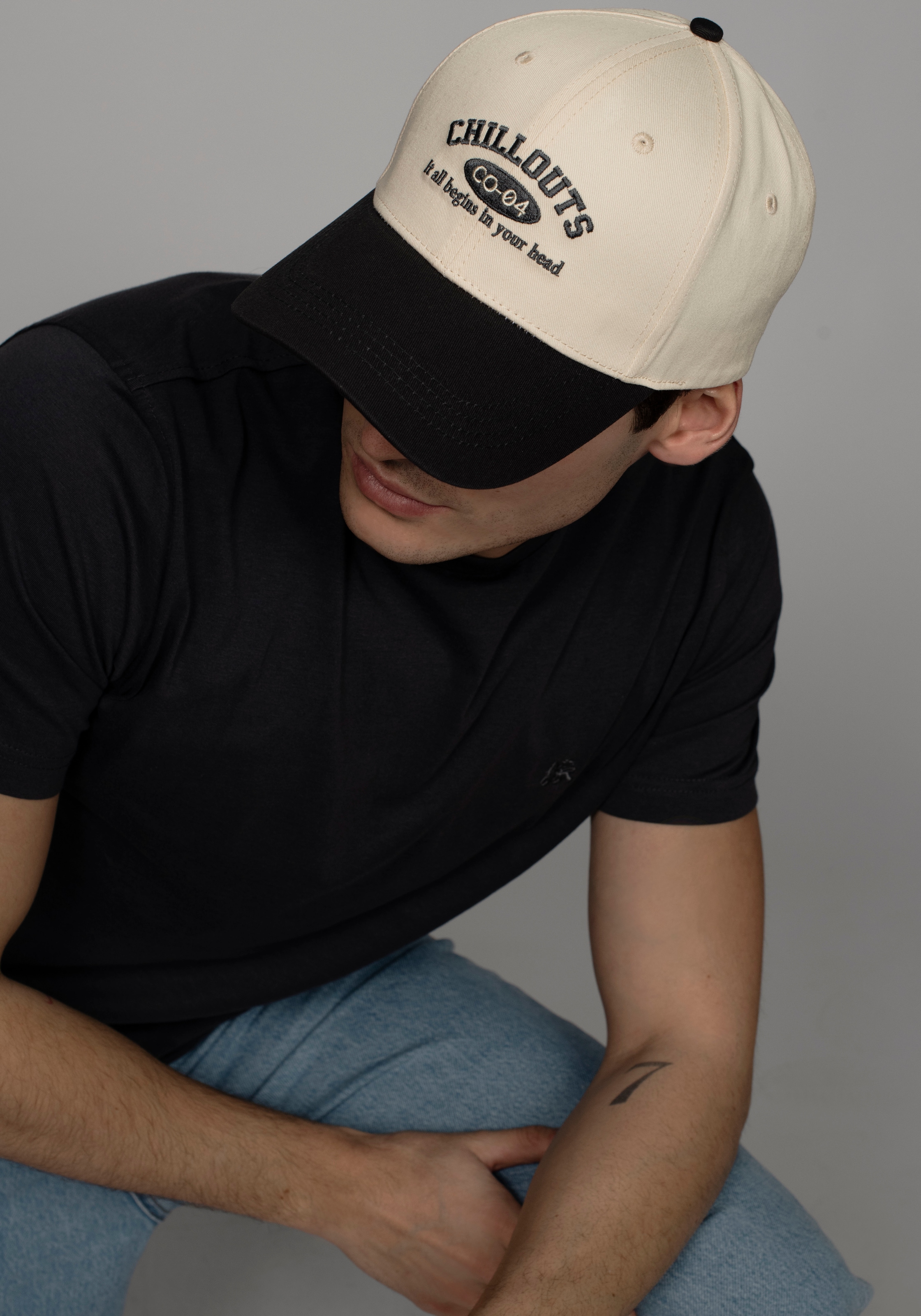 chillouts Baseball Cap, mit farbigem Schirm