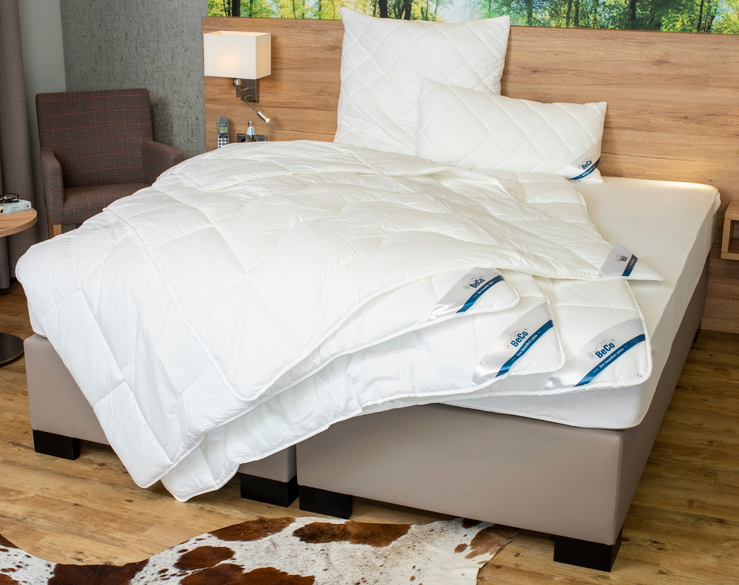 Beco Microfaserbettdecke »BeCo Medibett MF50 Made in Green 135x200 cm und weitere Grössen« normal Füllung Polyester Bezug Baumwolle 1 Stk. tlg. Made in EU, allergiker geeignet (Hausstauballergiker)