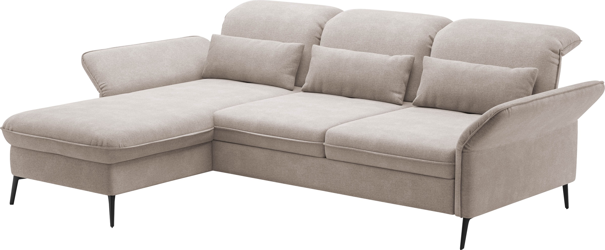 sit&more Ecksofa »Emely, inkl. Sitztiefenverstellung«, wahlweise mit Bettfunktion,Bettkasten,Kopf- & Armteilverstellung