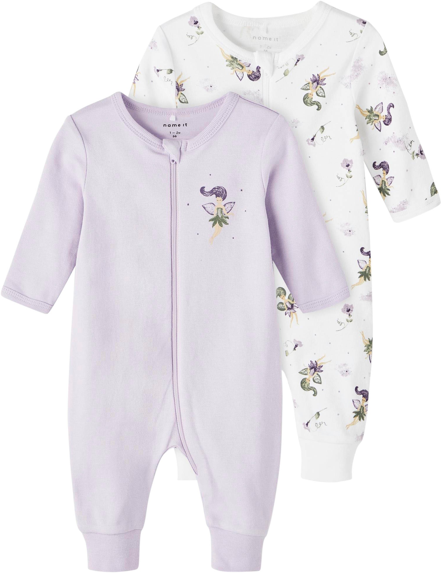 Image of Name It Schlafoverall »NBFNIGHTSUIT 2P ZIP ORCHID FAIRY«, (Packung, 2 tlg.) bei Ackermann Versand Schweiz
