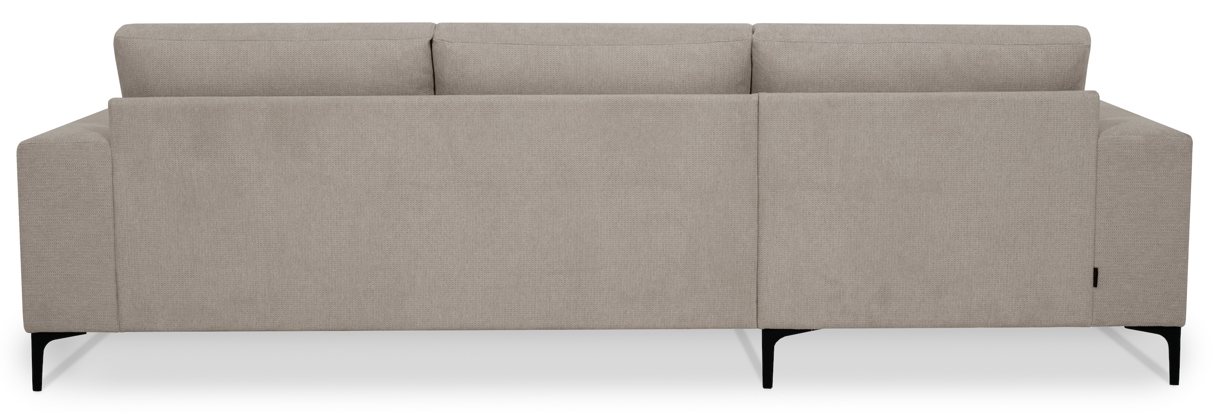 Places of Style Ecksofa »Xander, L-Form,«, Breite 280 cm, Soft-Touch Chenille, schwarze Metallfüsse