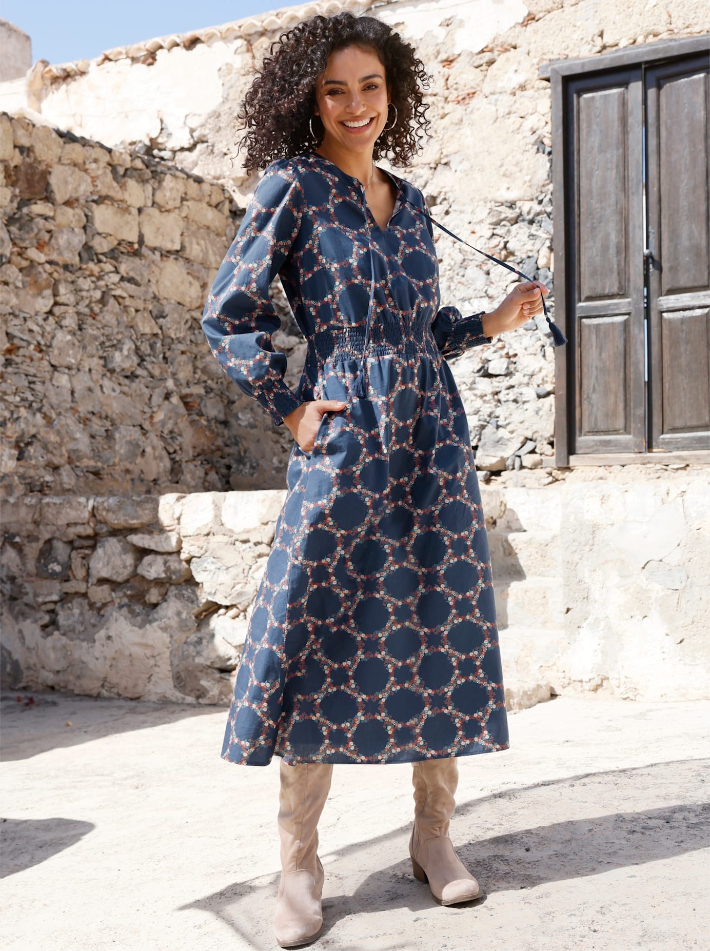Image of Inspirationen Maxikleid "Webkleid" Nahttasche