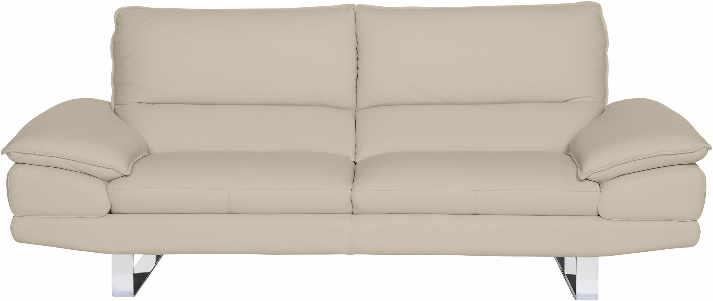 CALIA ITALIA 3-Sitzer »Dave, Sitzkomfort der Extraklasse, tolle Details«, Designsofa auf Kufenfuss, in zwei Lederqualitäten