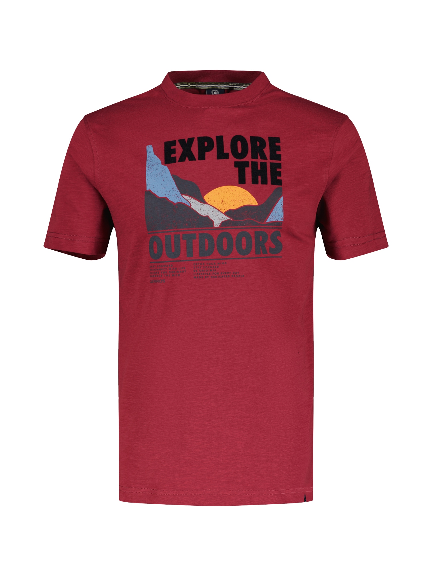 LERROS T-Shirt »LERROS T-Shirt mit Outdoor-Brustprint«
