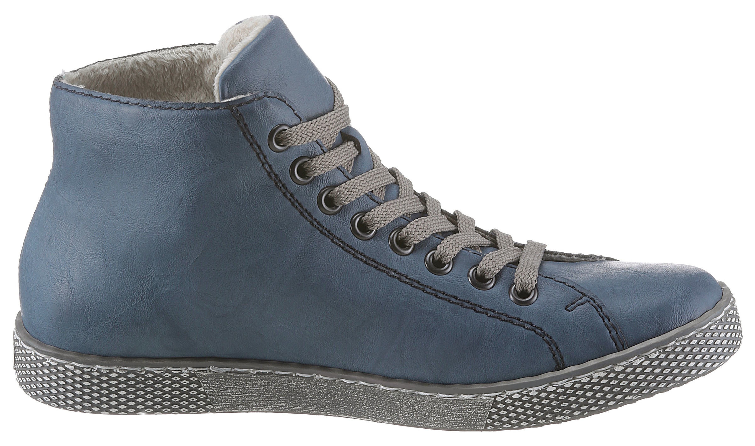 Rieker Schnürboots, Schnürstiefelette, Casual-Boots mit Reissverschluss aussen