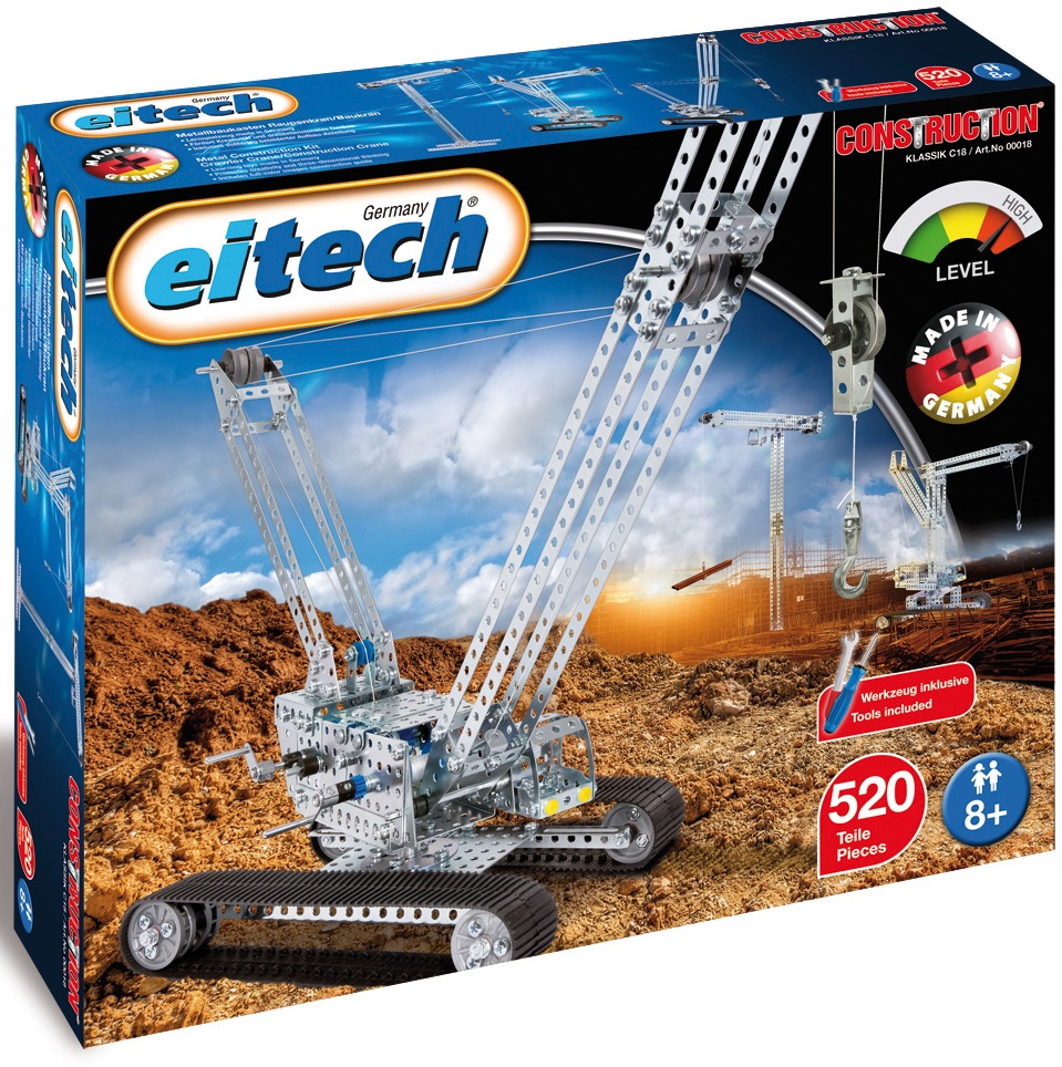 Image of Eitech Metallbaukasten »Raupenkran/ Baukran«, (520 St.), Made in Germany bei Ackermann Versand Schweiz