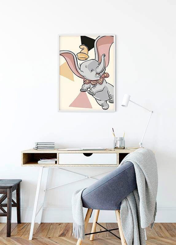 Komar Bild »Dumbo Angles«, Disney, (1 St.), Wandbild zur Dekoration im Kinderzimmer - ohne Rahmen