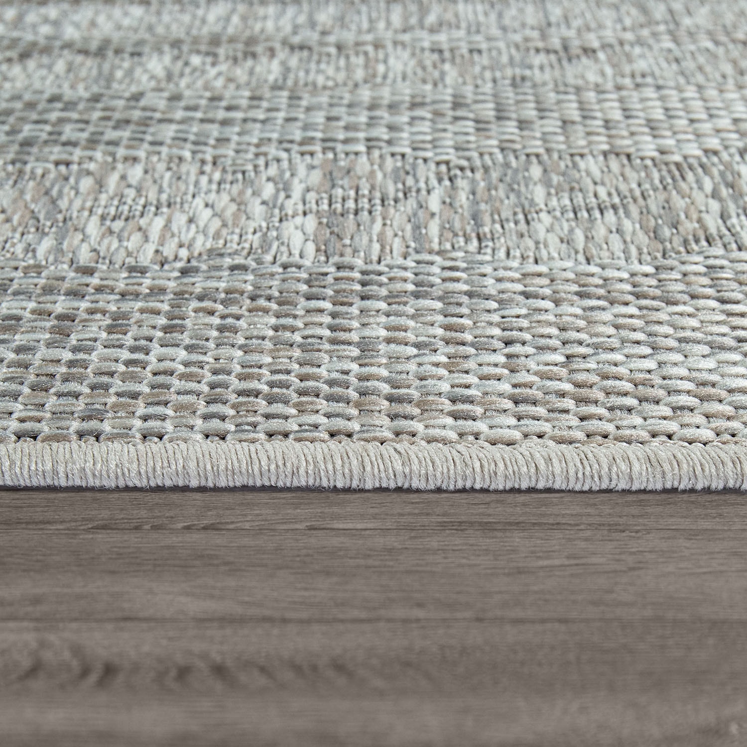 Paco Home Teppich »Liege 390« rechteckig 4 mm Höhe Flachgewebe, melierte Sisal Optik, mit Bordüre, Outdoor geeignet