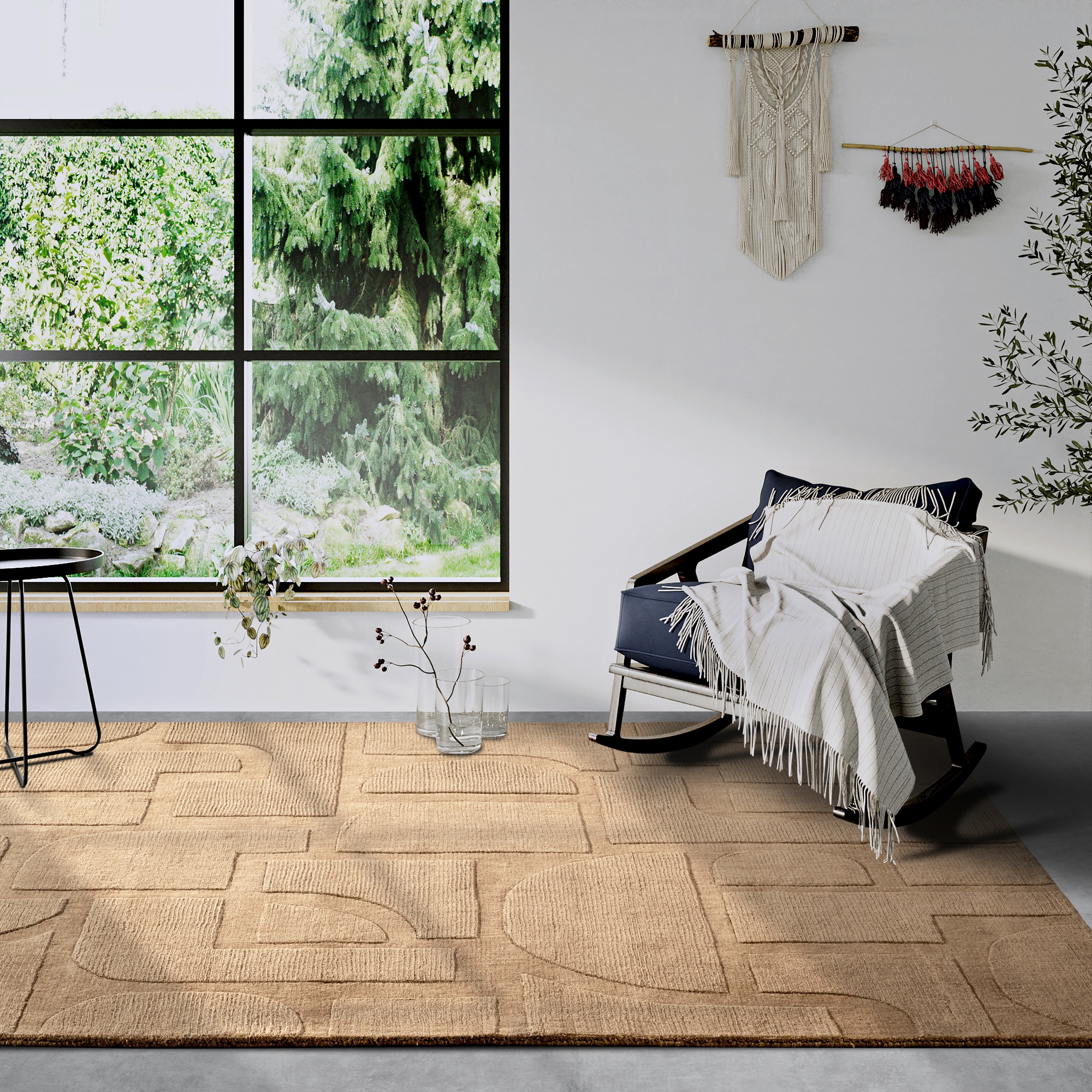 Villeroy & Boch Tapis en laine »Alexis« Rectangulaire 10 mm Höhe Handgewebt, Wolle, Natur, Wohnzimmer, Geometrie, Boho, Design