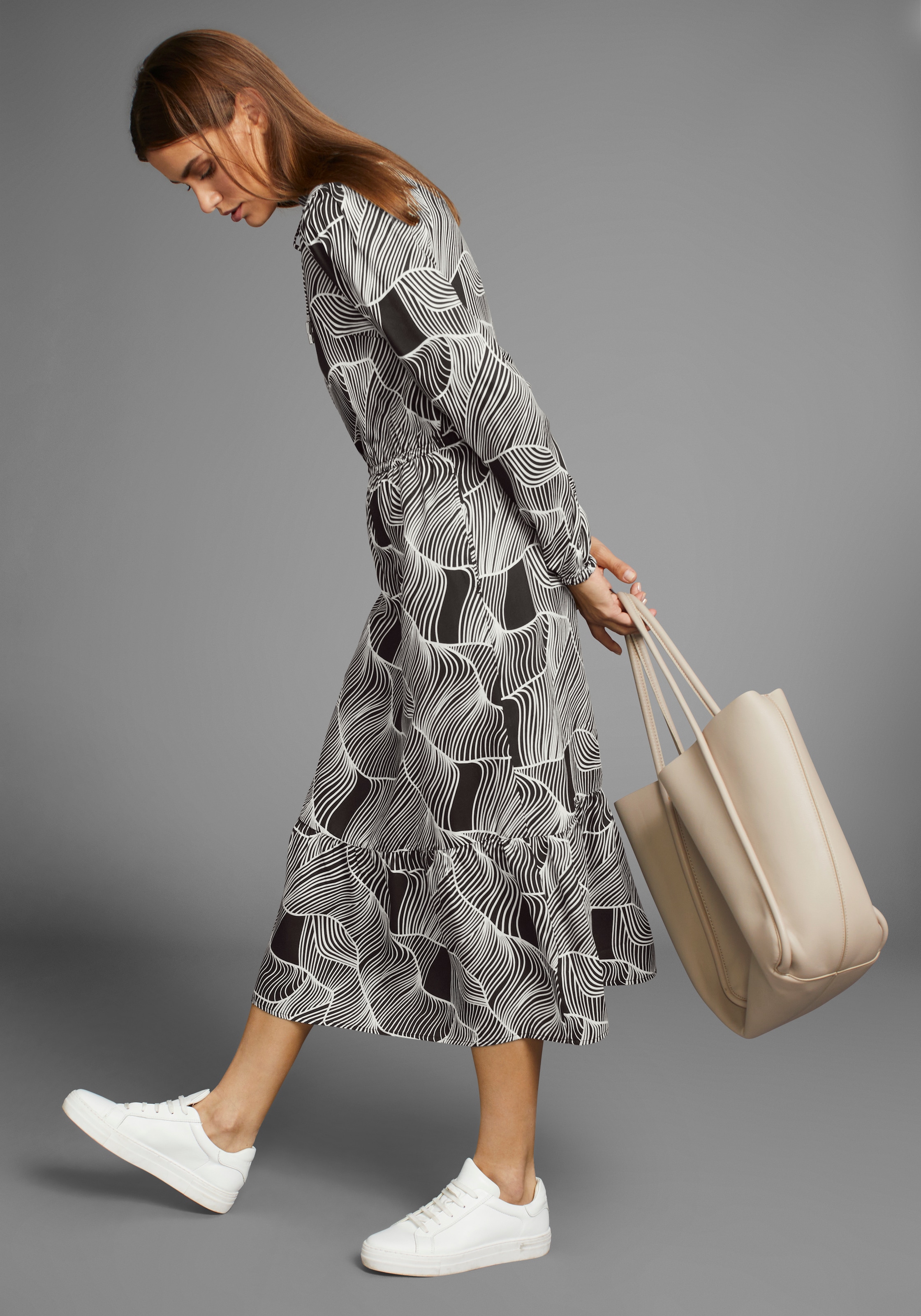 HECHTER PARIS Midikleid, mit modischen Print