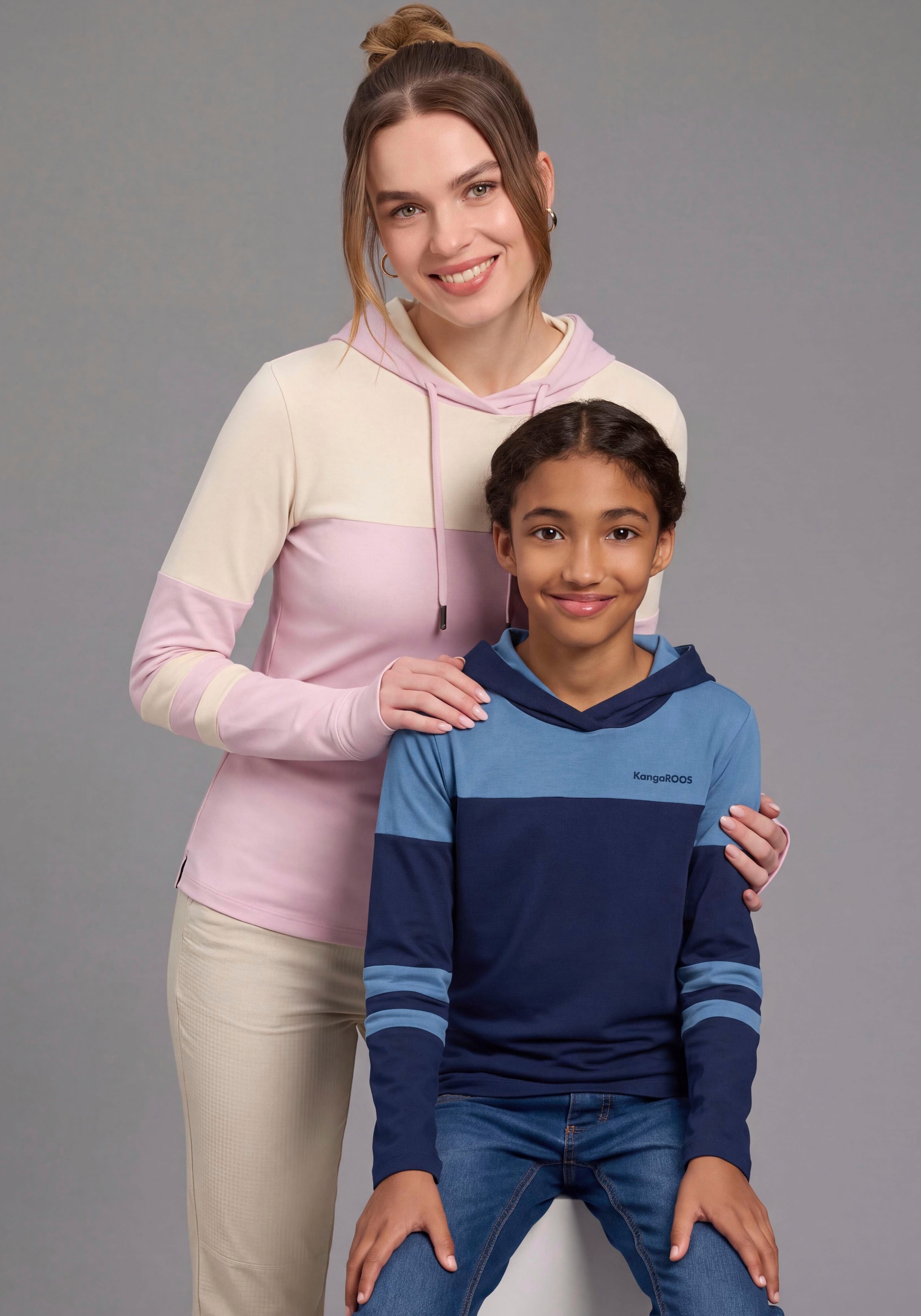 KangaROOS Kapuzenshirt mit Colorblock, Mini-Me