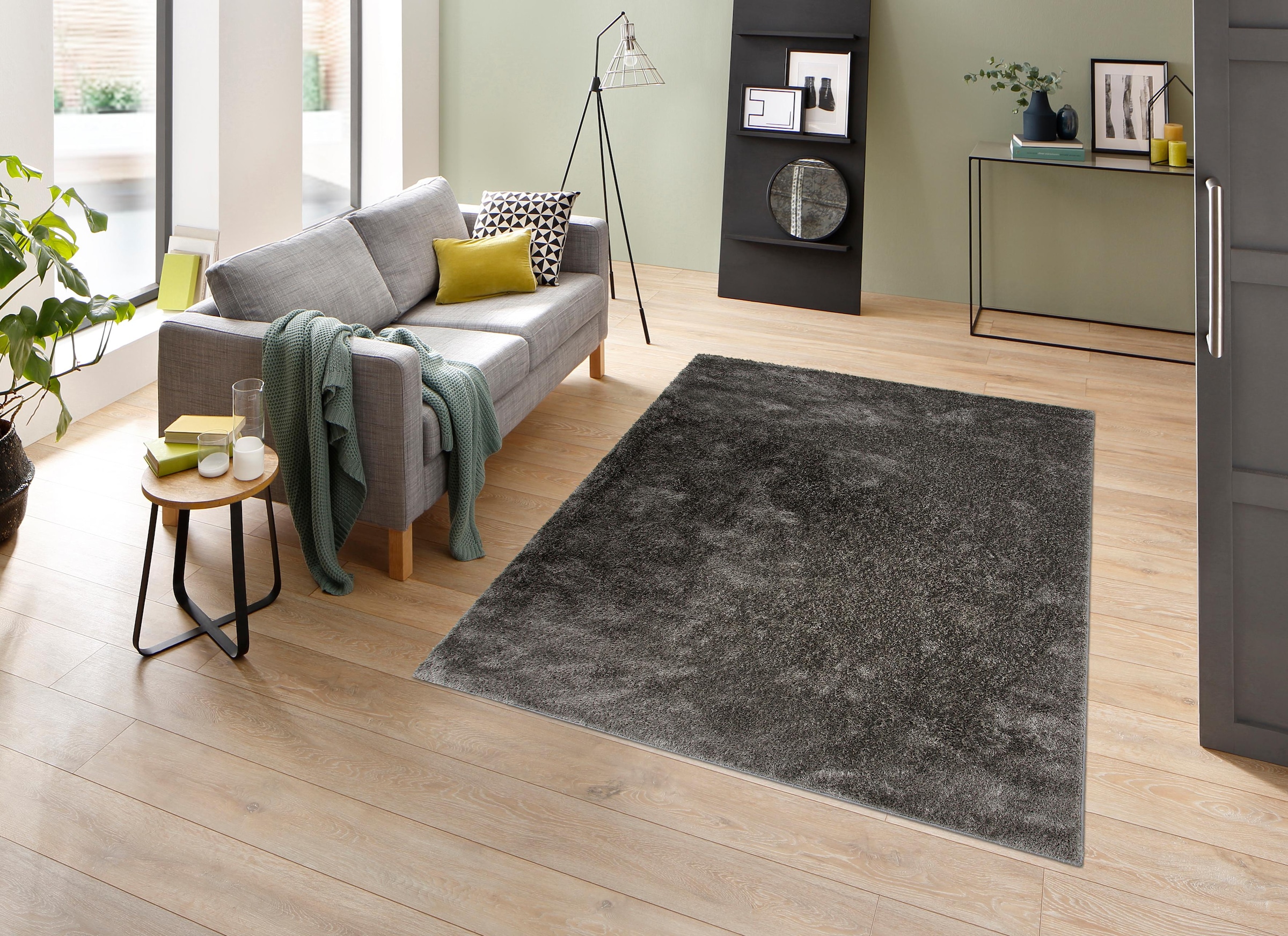 my home Hochflor-Teppich »Mikro Soft Ideal«, rechteckig, 30 mm Höhe, Microfaser, extra flauschig, Weich, Pflegeleicht, Elegant, Uni