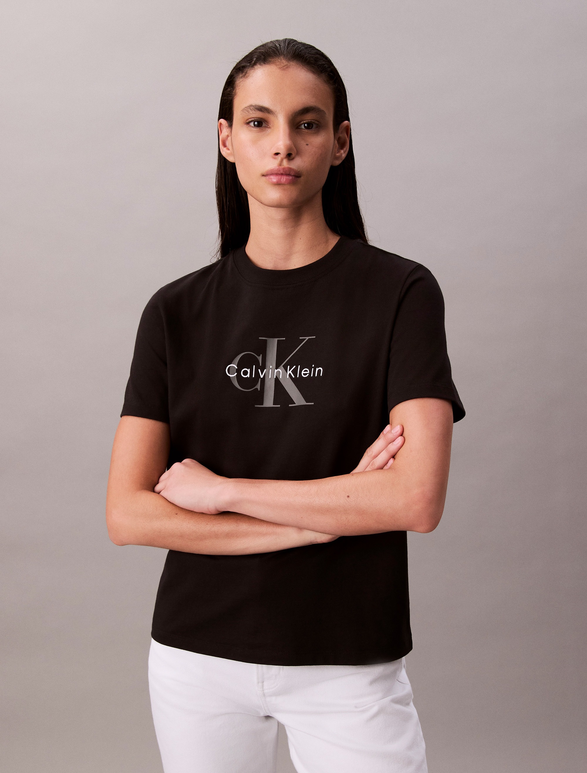 Image of Calvin Klein Jeans T-Shirt "HERO SS CLASSIC MONOLOGO CNECK T", Logoschriftzug