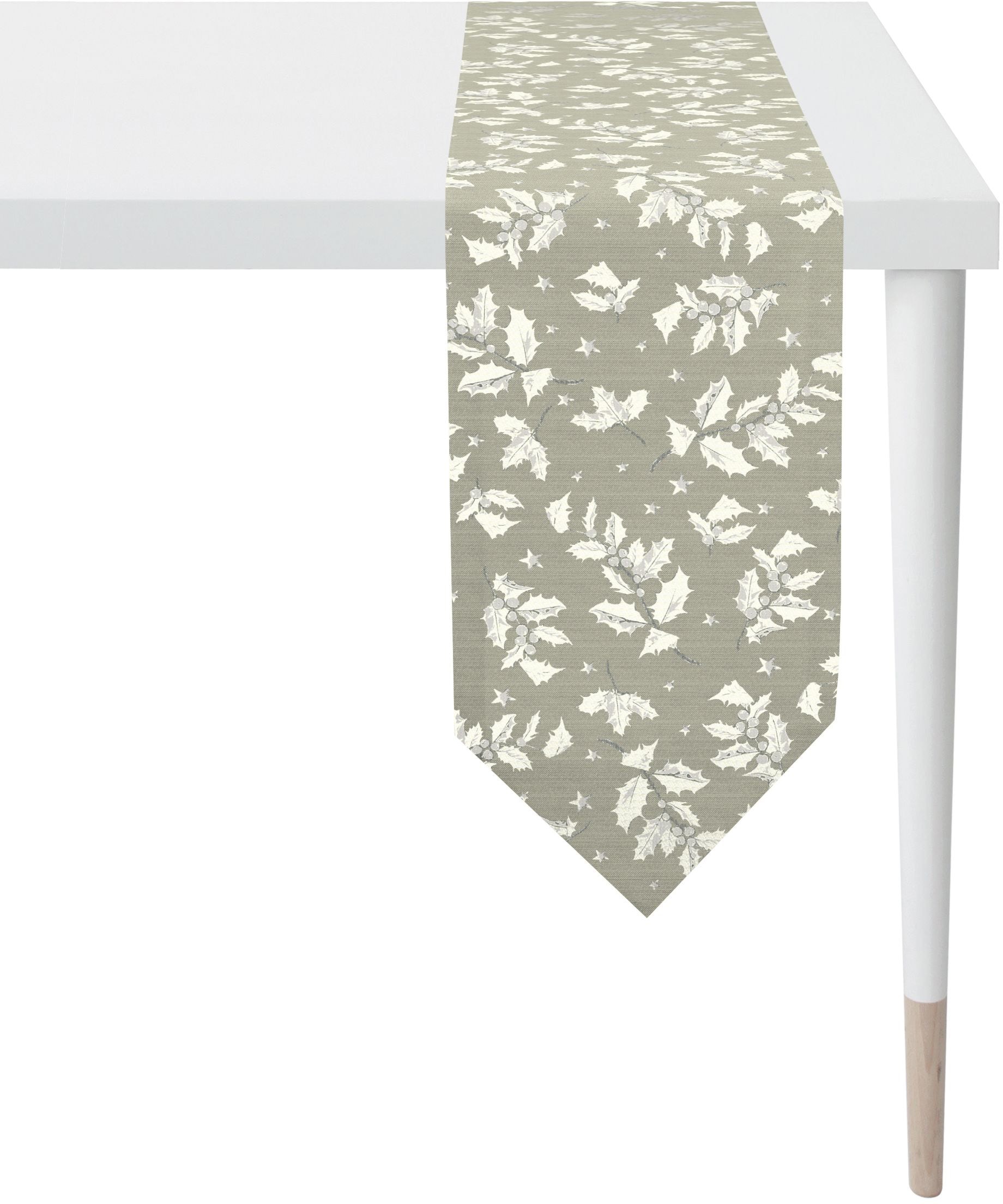 Image of APELT Tischband "3625 Christmas Elegance, Jacquardgewebe, Weihnachtsdeko, Weihnachten" mit glänzenden Fäden