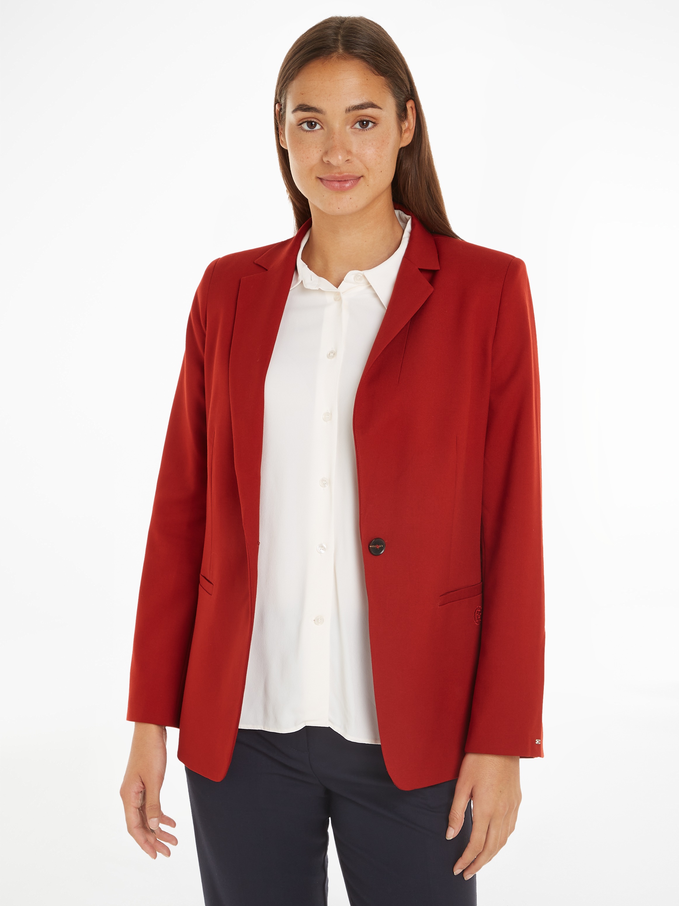 Tommy Hilfiger Longblazer »SMD CORE REGULAR SB BLAZER«, mit Logostickerei