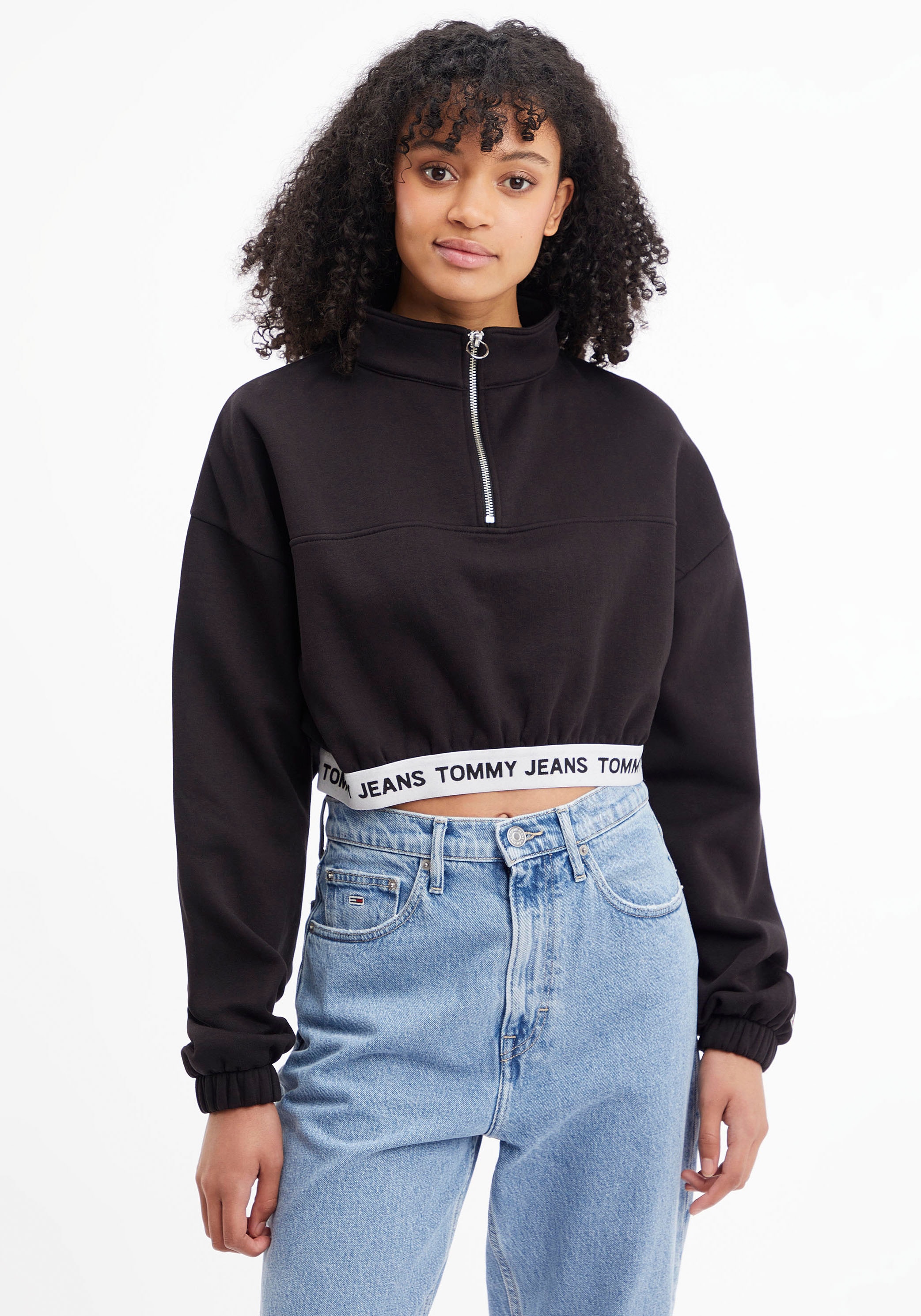 Sweatshirt »TJW SUPER CROP LOGO WAISTBAND«, mit Tommy Jeans Logo-Schriftzug am Bund