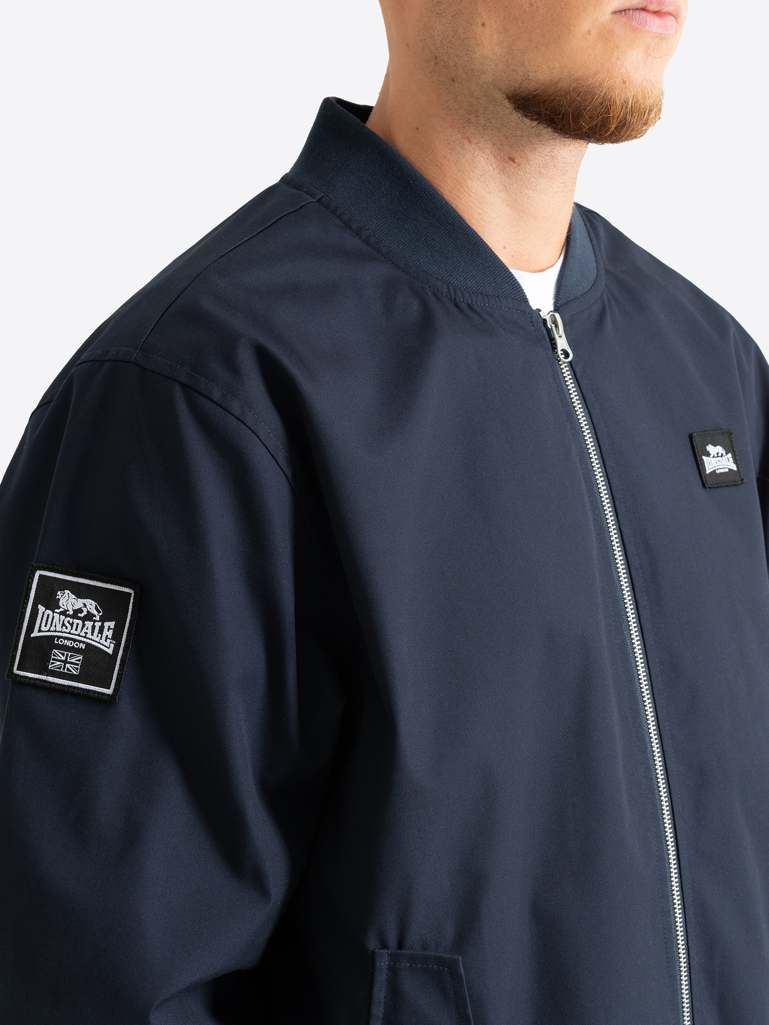 Lonsdale Veste collège »LEYTONSTONE« mit Reissverschluss, aus Baumwolle und Polyester, normale Passform