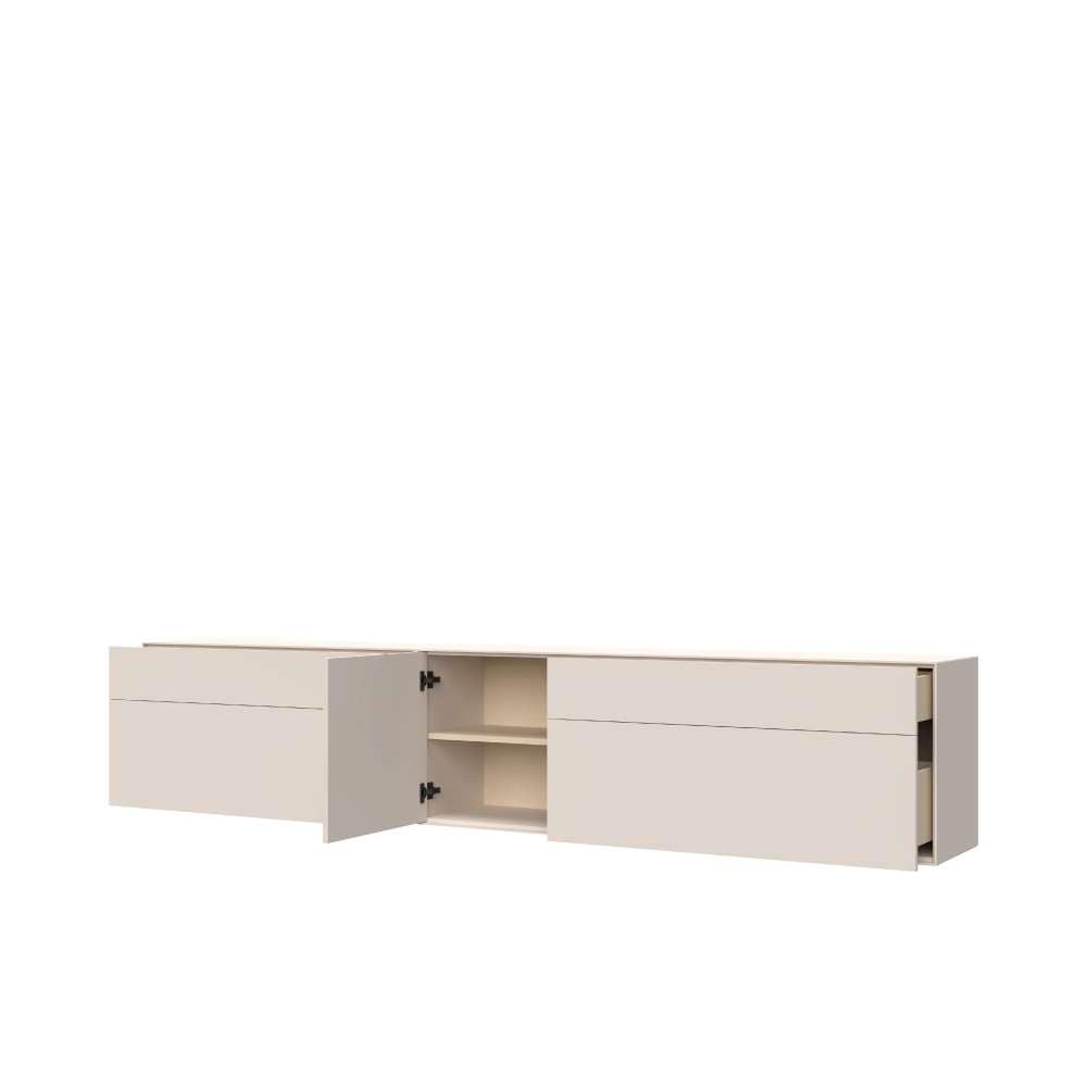 LeGer Home by Lena Gercke Table basse »Essentials, TV-Board, TV-Kommode, TV-Schrank,  TV-Möbel« 2 cuis tlg. Breite: 277 cm, UV lackiert, Push-to-open-Funktion
