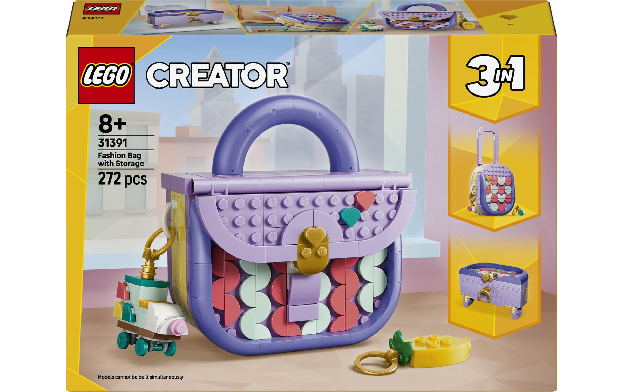 LEGO® Konstruktionsspielsteine »Modische Tasche mit Staufach (31391), LEGO Creator« Made in Europe