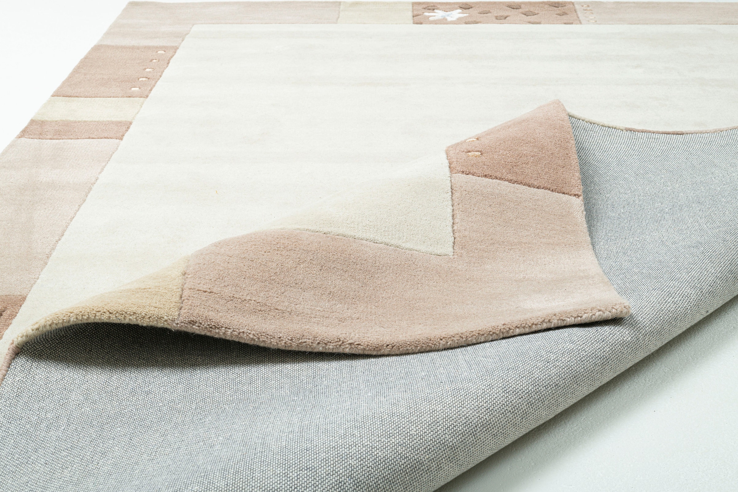 THEKO Bordure de lit »Royal Ganges« Höhe 13 mm 3 cuis tlg. Bettvorleger, 3-teiliges Läufer-Set fürs Schlafzimmer, 100% Wolle