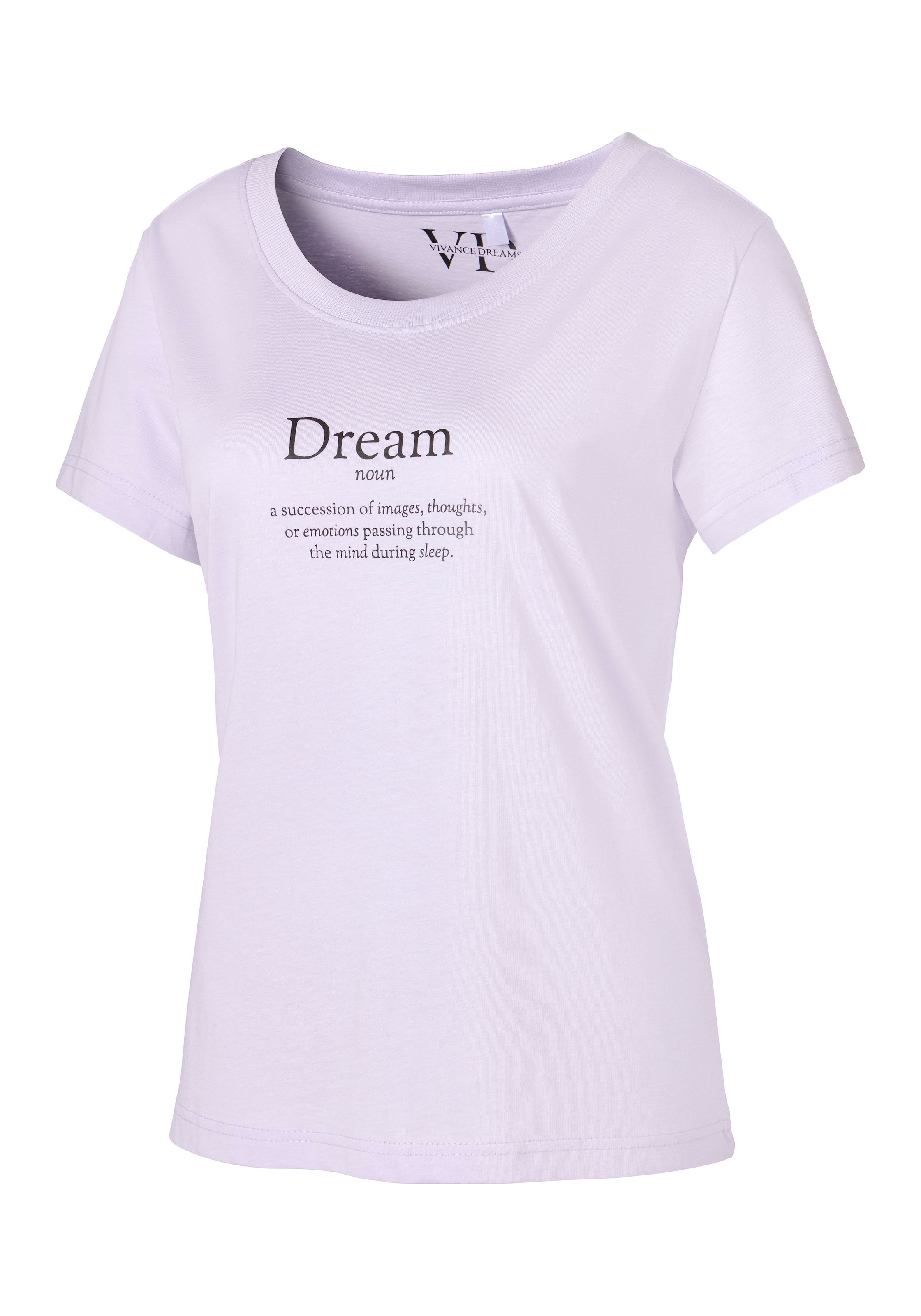 Vivance Dreams Pyjamaoberteil, mit Statementdruck