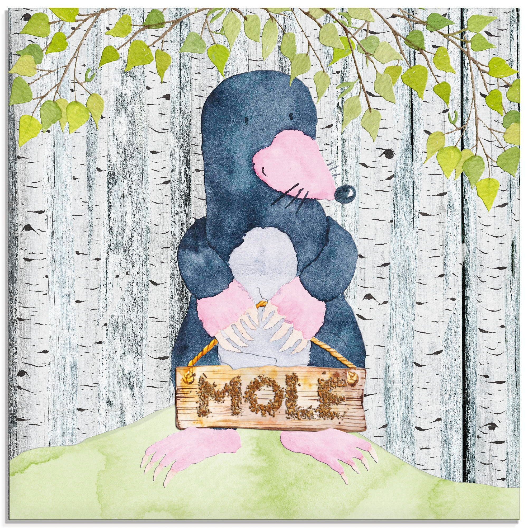 Image of Artland Glasbild »Waldfreunde- der fleissige Maulwurf«, Tiere, (1 St.) bei Ackermann Versand Schweiz