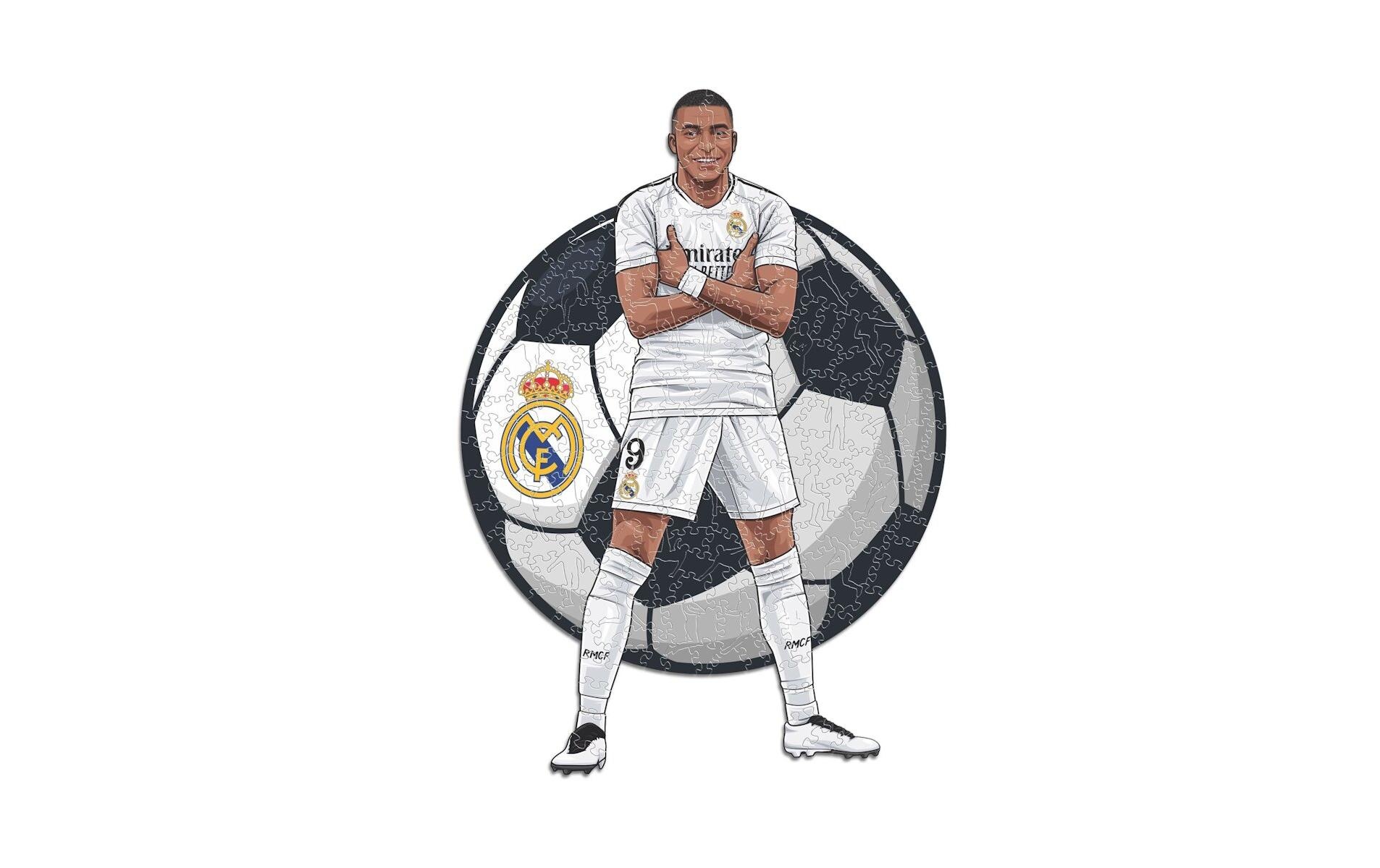   Puzzle »Iconic Kylian Mbappé – Real Madrid« Holzart: Birke (Herkunftsland: China)