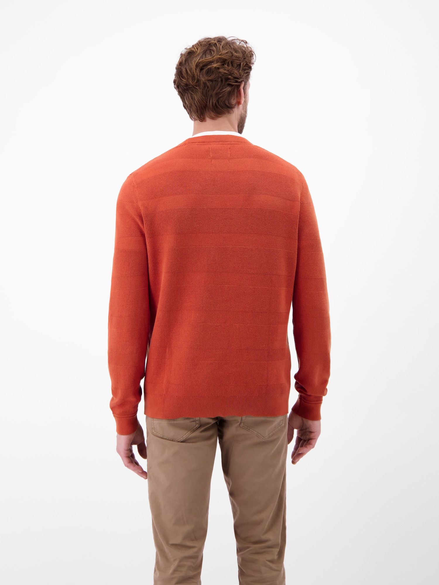 LERROS Pull en tricot »LERROS Strickpullover für Herren, tonal gestreift«