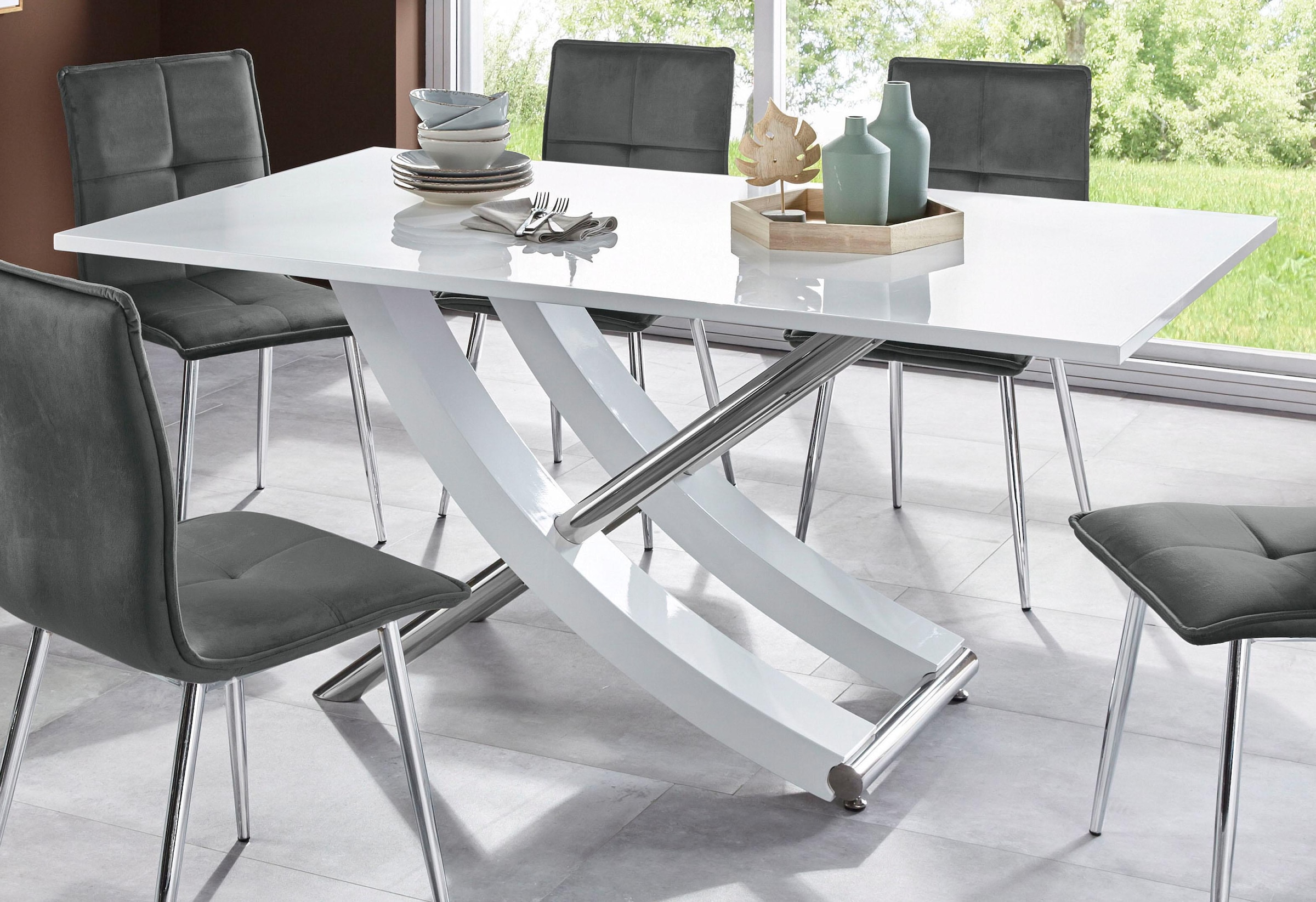 INOSIGN Esstisch »Kaleo, TOPSELLER!«, (Tisch, Esstisch), Breite 160 cm, modernes Design, stabil, Hochglanz