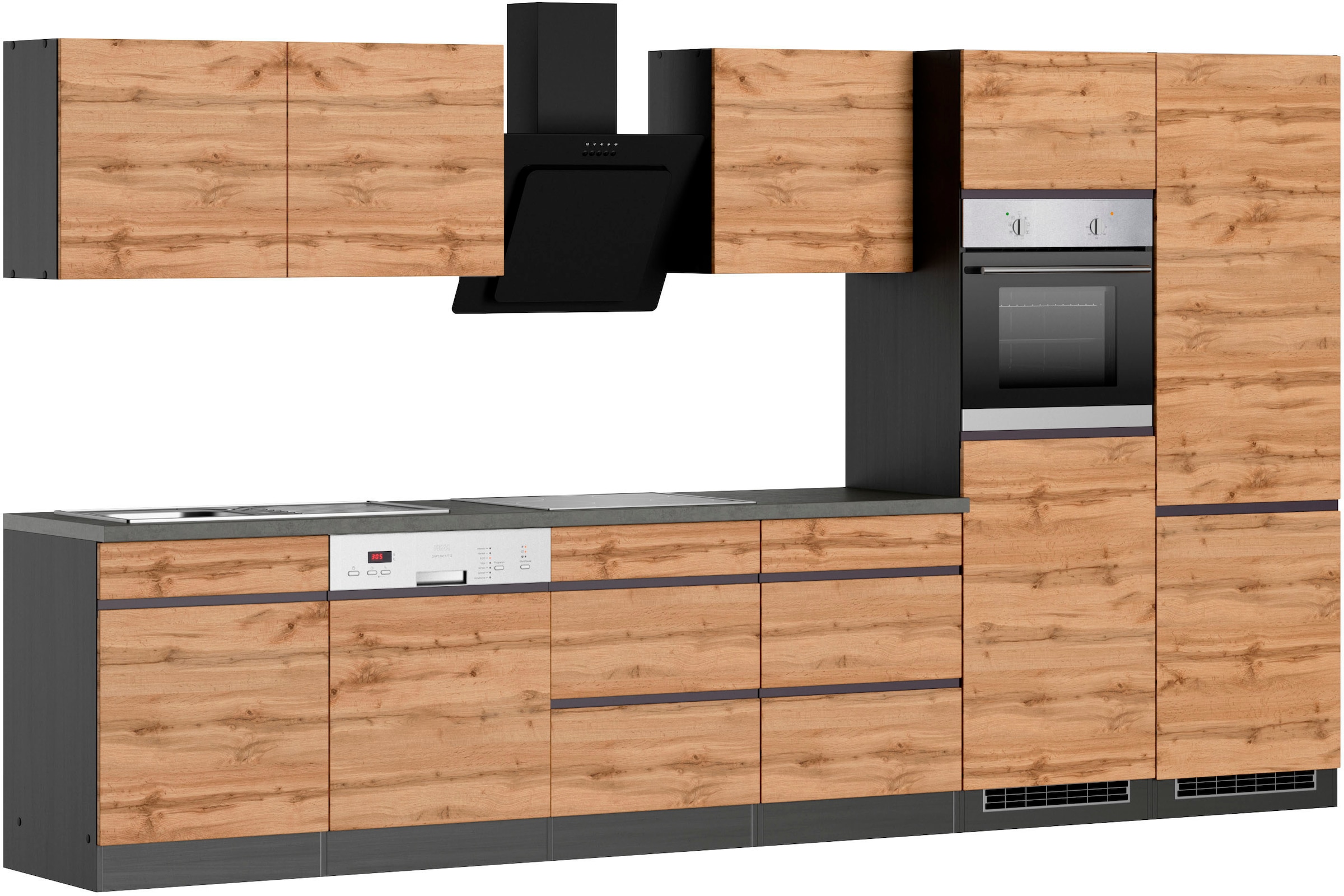 KOCHSTATION Kitchenette »KS-Riesa« Largeur d’installation 360 cm, sans appareils électriques