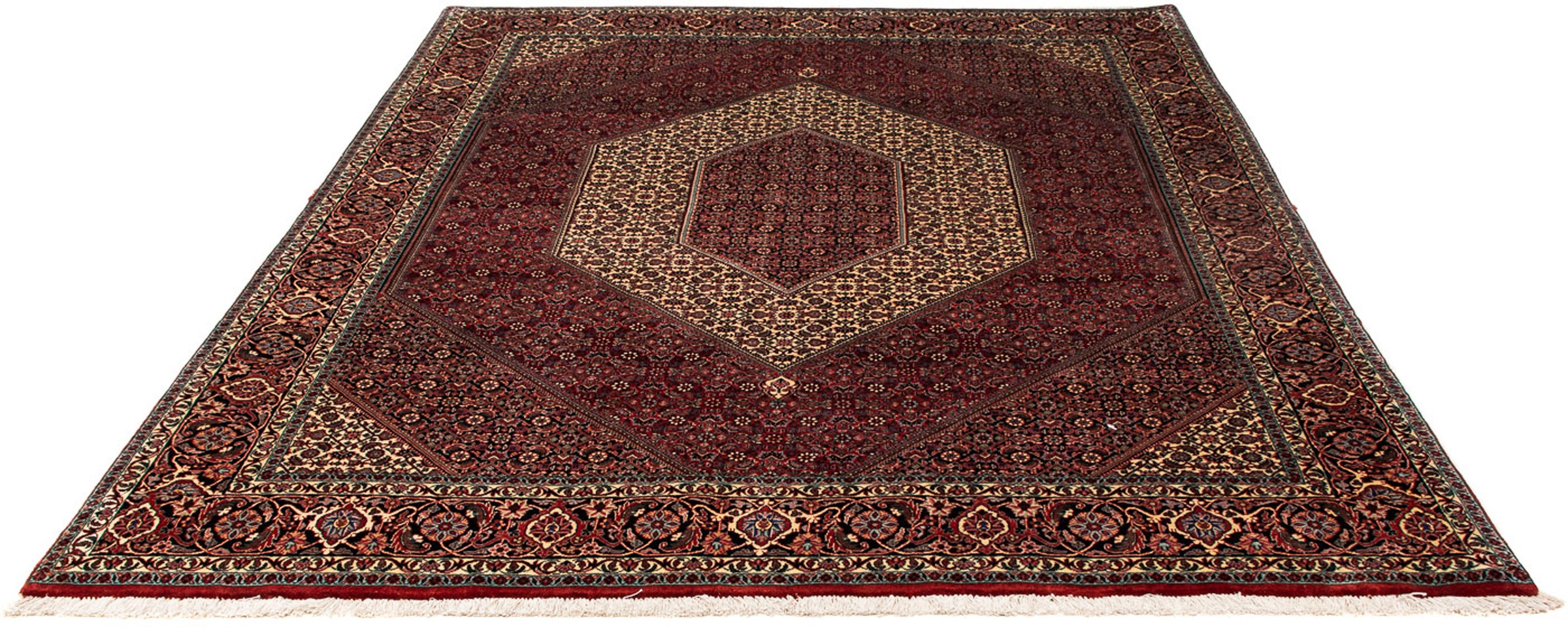 Image of morgenland Orientteppich »Perser - Bidjar - 238 x 196 cm - dunkelrot«, rechteckig, 15 mm Höhe, Wohnzimmer, Handgeknüpft, Einzelstück mit Zertifikat bei Ackermann Versand Schweiz