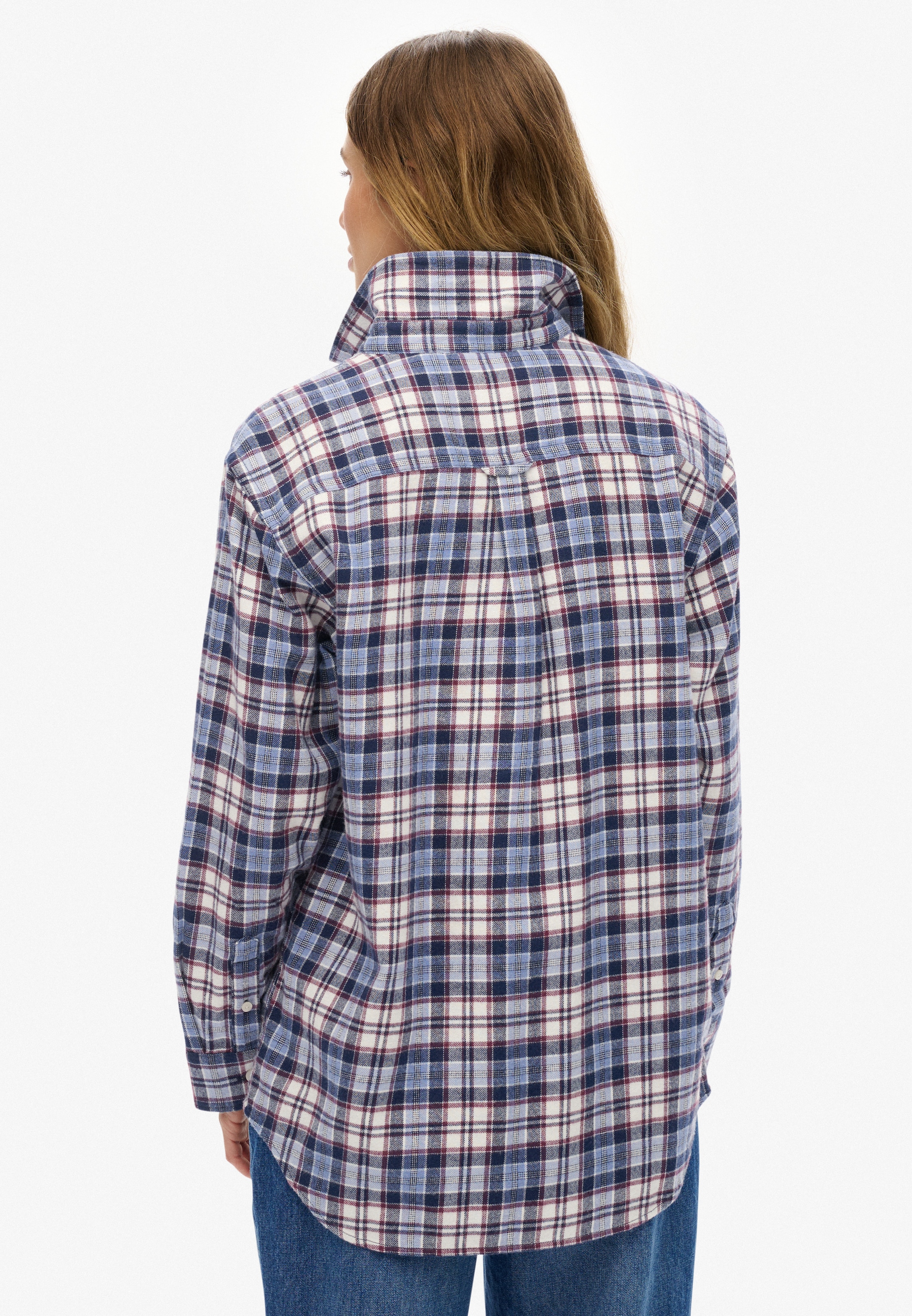 Superdry Karobluse »CHECK FLANNEL BOYFRIEND SHIRT«