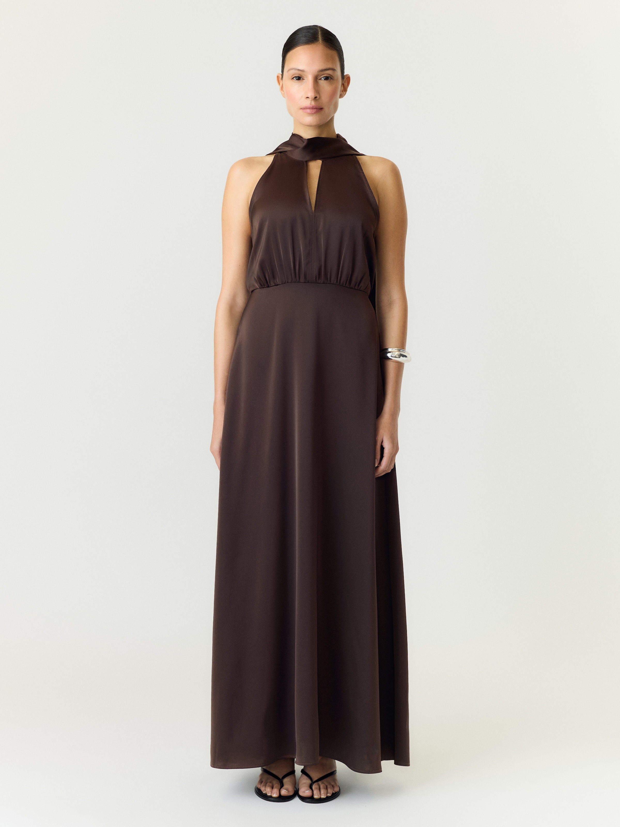 Y.A.S Maxi robe »YASTHEA SL MAXI DRESS S. NOOS« mélange de matériaux, coupe régulière