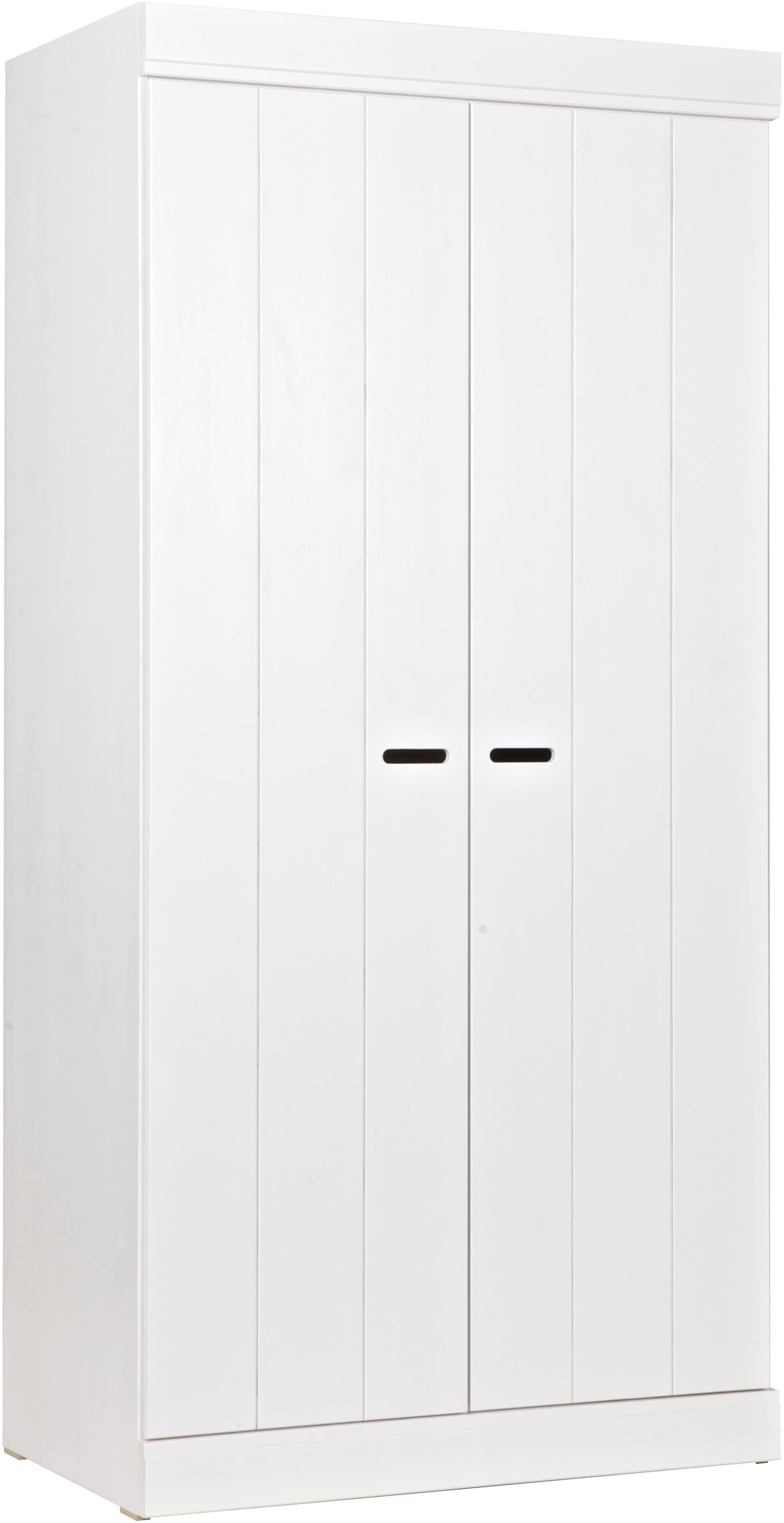 Image of WOOOD Kleiderschrank "Connect FSC-Kiefernholz mit sichtbare Maserungen H195 x B94 x T53 cm" FSC Massivkiefer, Melamin-Innenraum