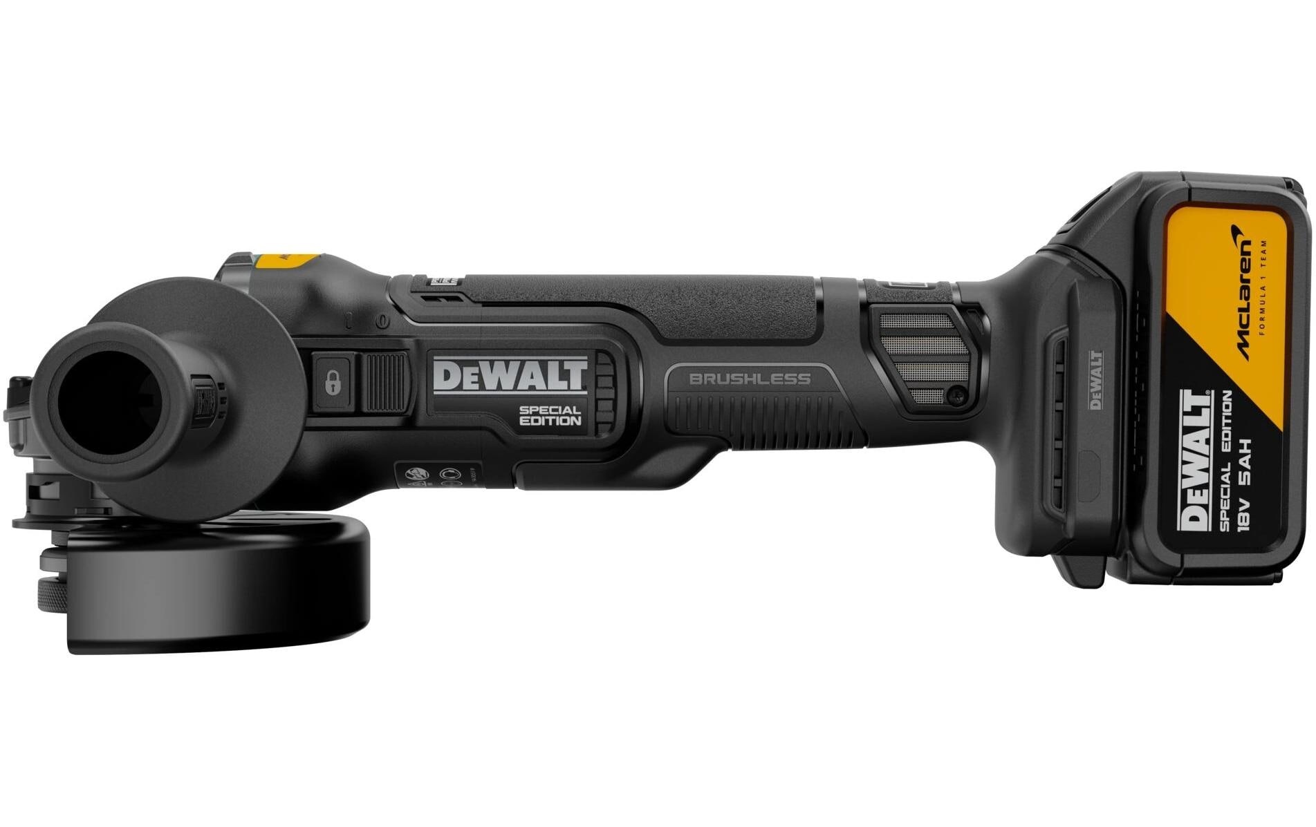 Image of DeWalt Akku-Winkelschleifer "McLaren F1 Team 18 V XR Brushless 125 mm"
