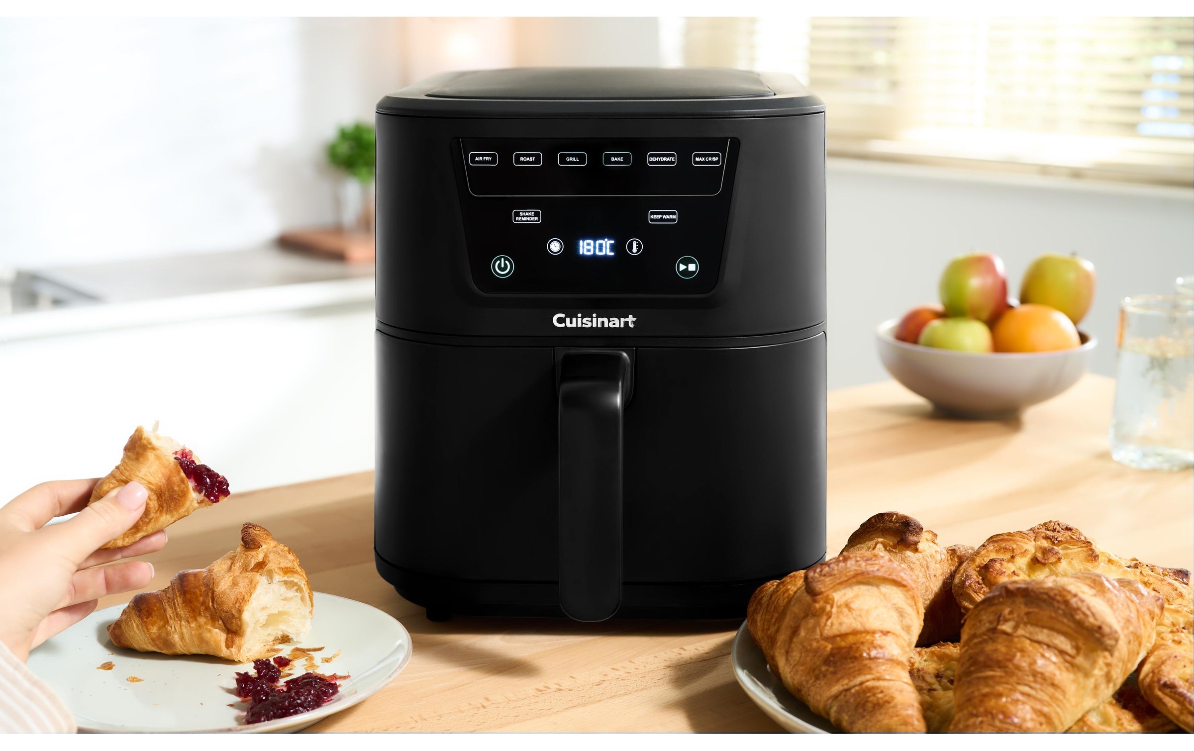 Cuisinart Friteuse à air chaud »CompactMax Slim 7,6 l« 2000 W XXL-Heissluftfritteuse mit 7.6 L Fassungsvermögen, 7 Programmen