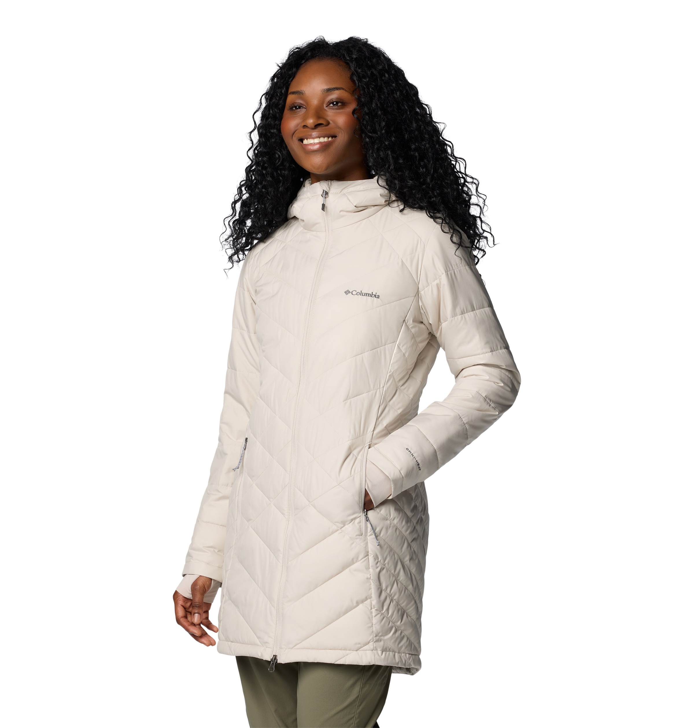 Columbia Steppmantel »HEAVENLY LONG HOODED JACKET«, (1 tlg.)