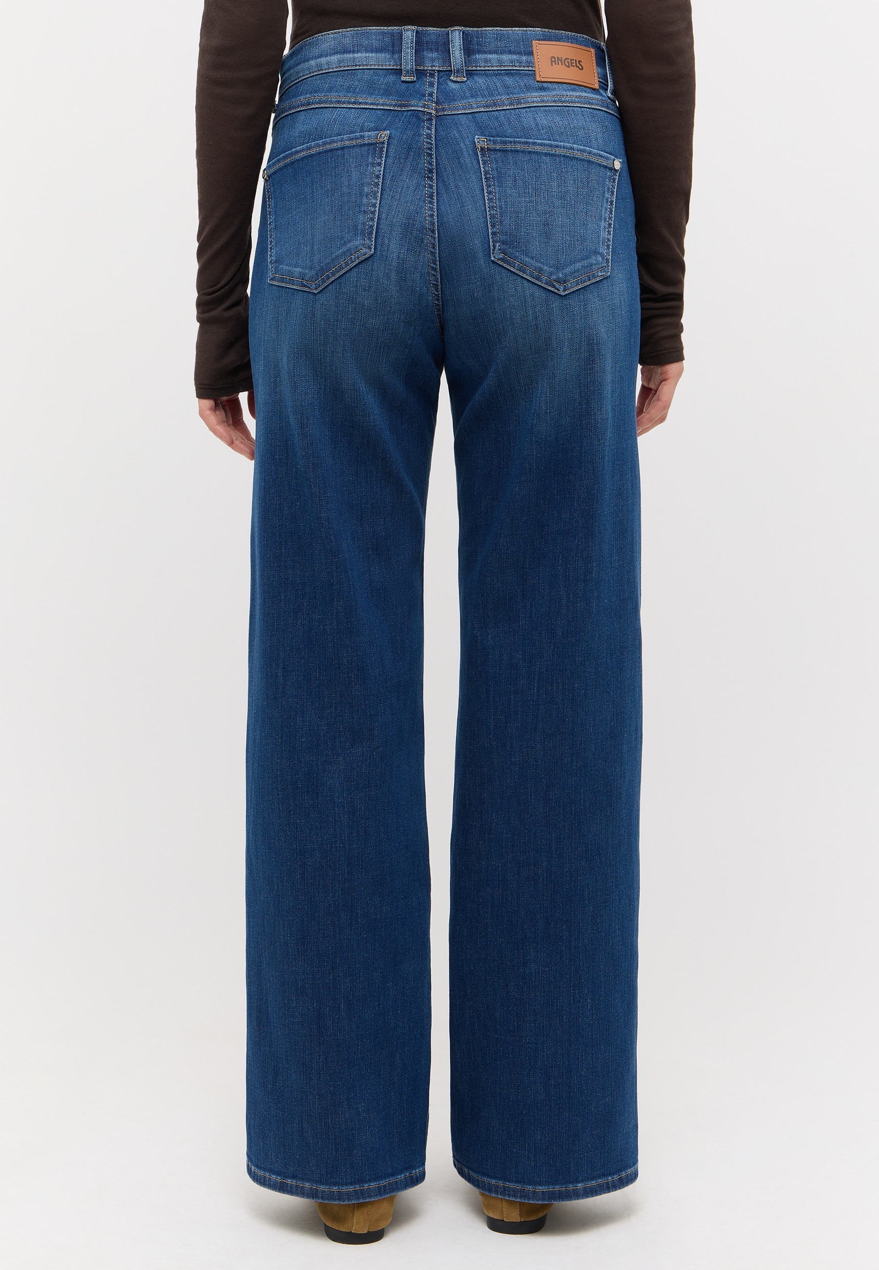 ANGELS Jeans droit »LIZ GLORY« Pantalon jambe large, avec éléments décoratifs sur les poches avant,