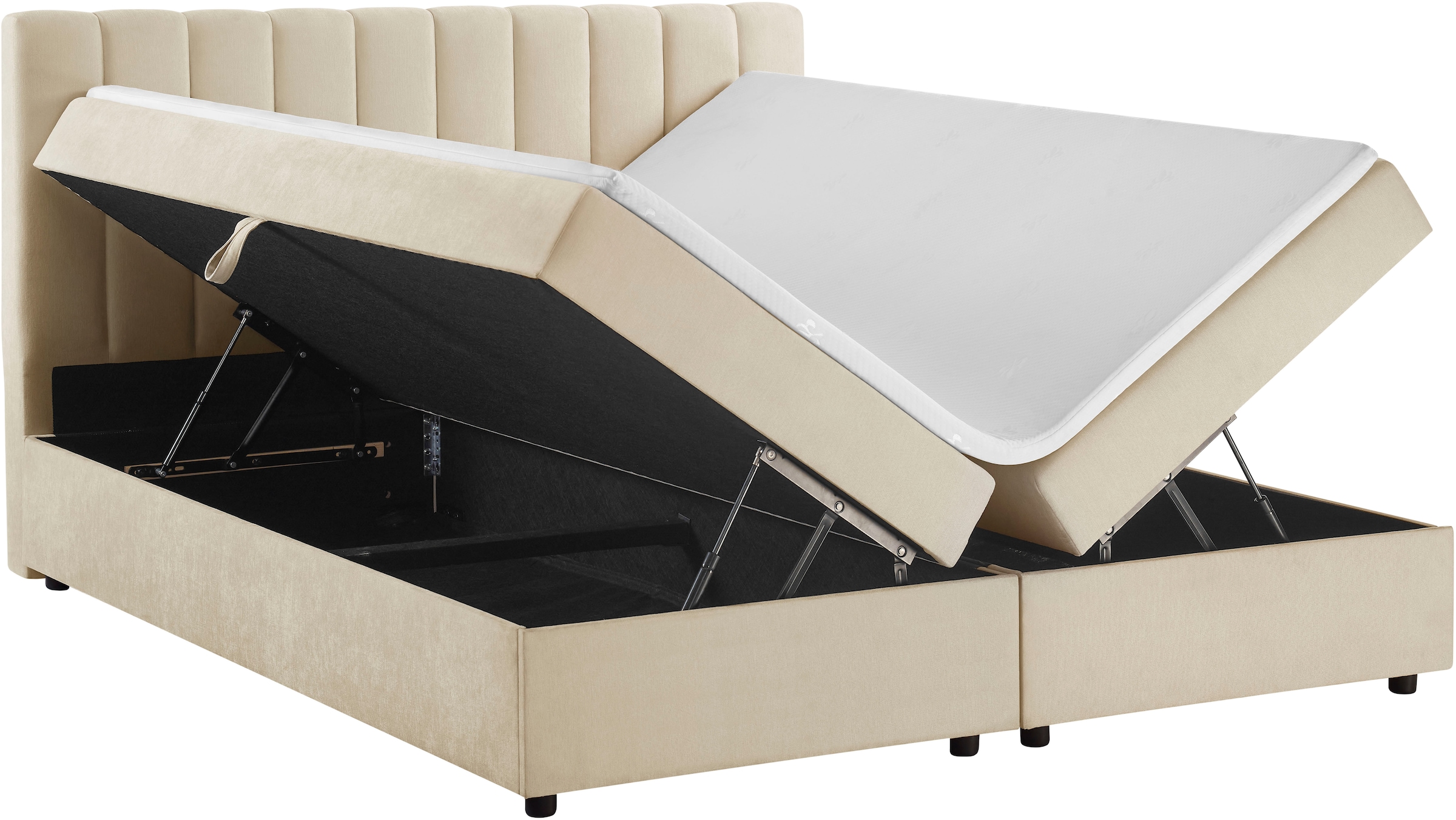 GOODproduct Boxbett »Haileyy inkl. Bettkasten und Topper, Liegefläche 180x200cm« erhältlich in der Grösse 180x200 cm, inkl. Aufbauvideo