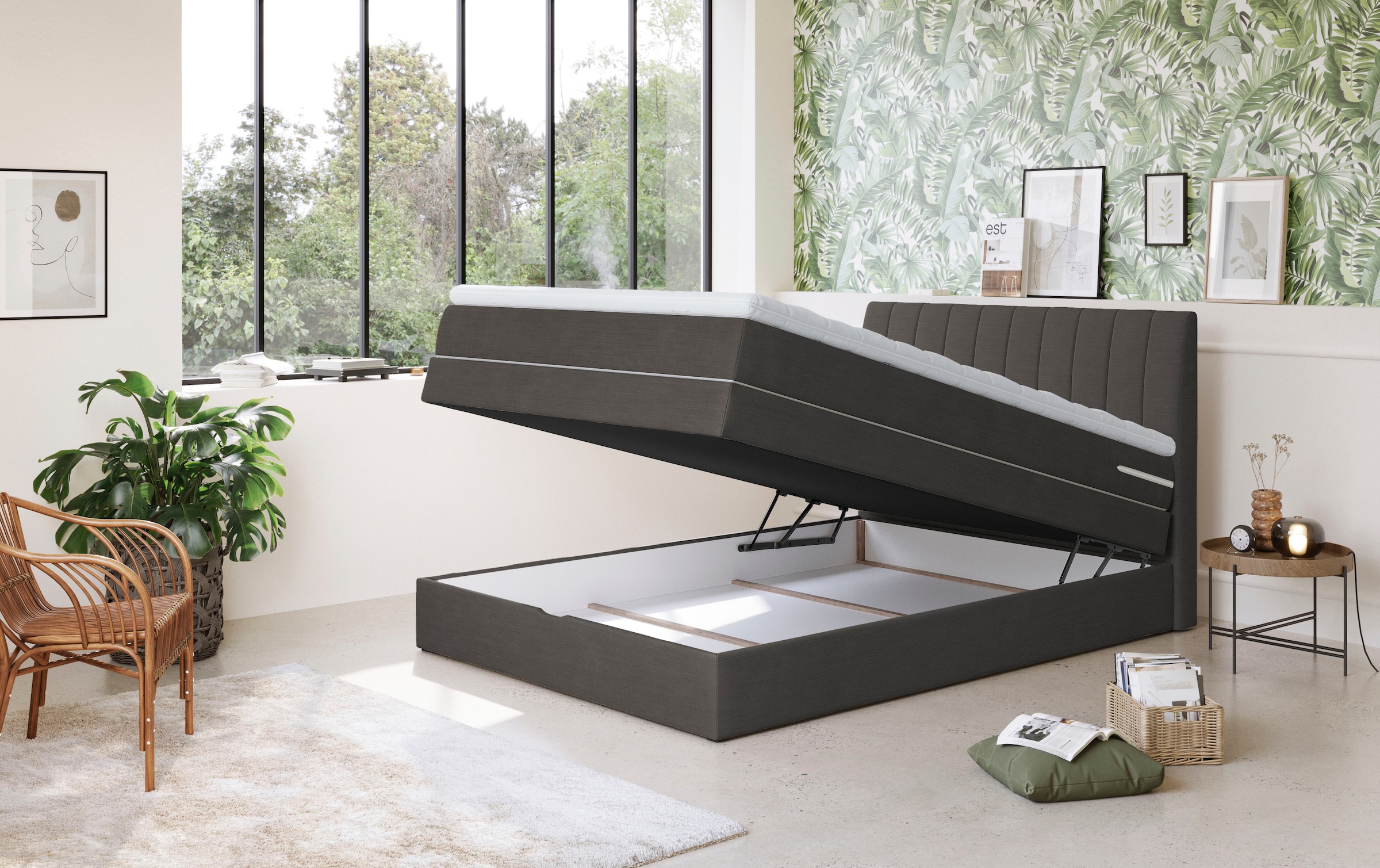 COTTA Boxspringbett »Shark inkl. Bettkasten und Topper« erhältlich in den Breiten 140x200cm, 160x200cm und 180x200cm