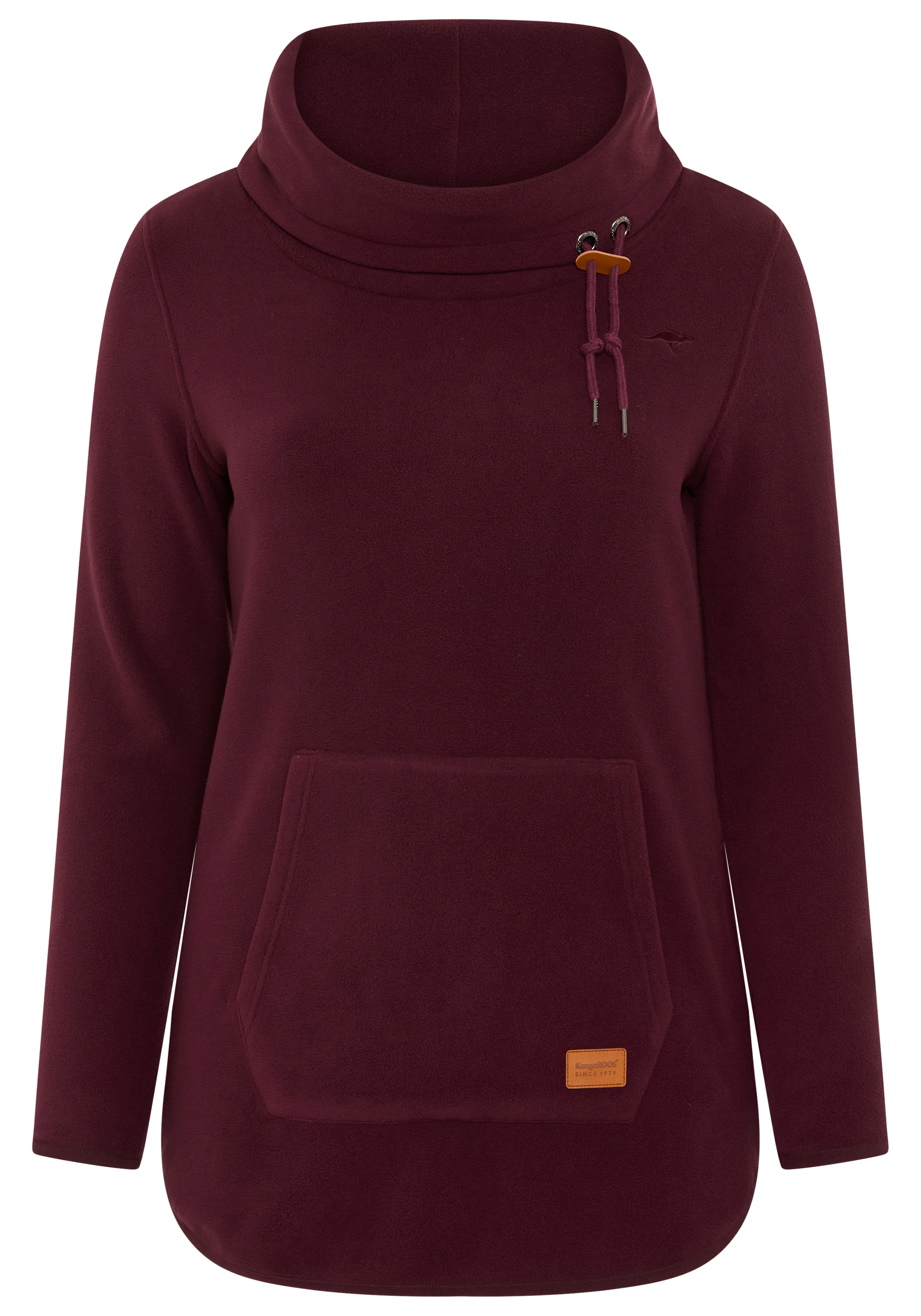 KangaROOS Fleecepullover, hochschliessender Kragen mit regulierbarer Weite, grosse Grössen