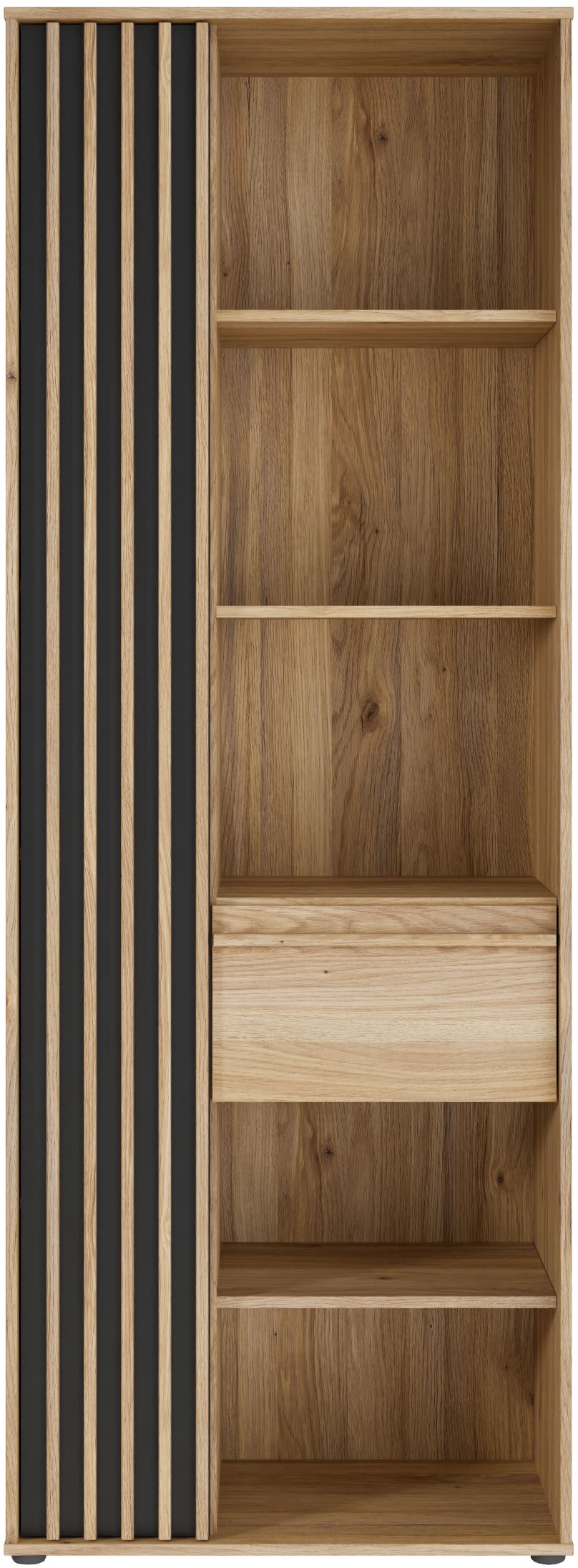 FORTE Étagère »Stauraumregal, 1T/1SK, Soft Close, Vollauszug SK« L/H/P 73,1/200,1/41,7 cm éclairage optionnel