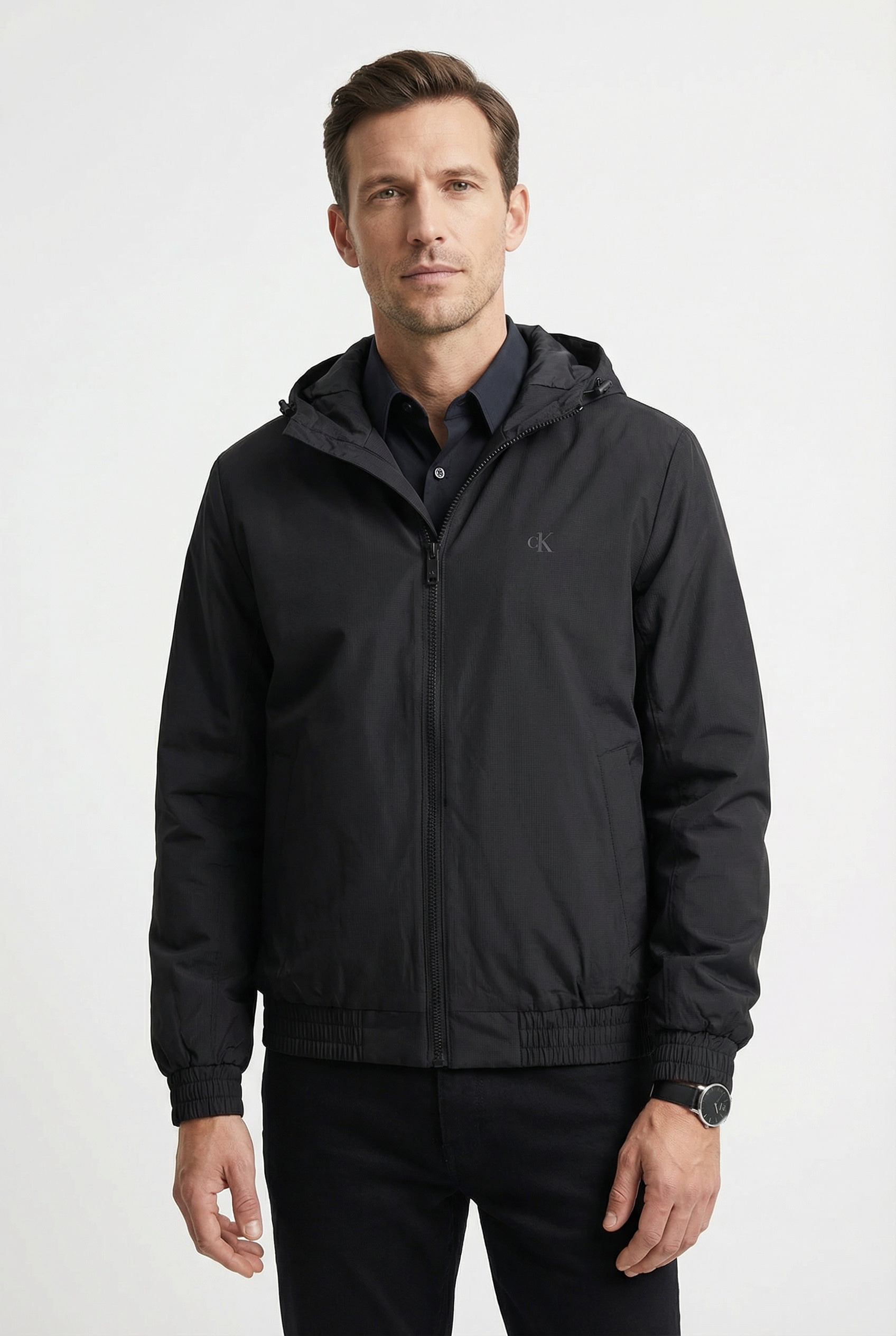 Image of Calvin Klein Jeans Blouson mit Kapuze Regular Fit, verstellbare Kapuze