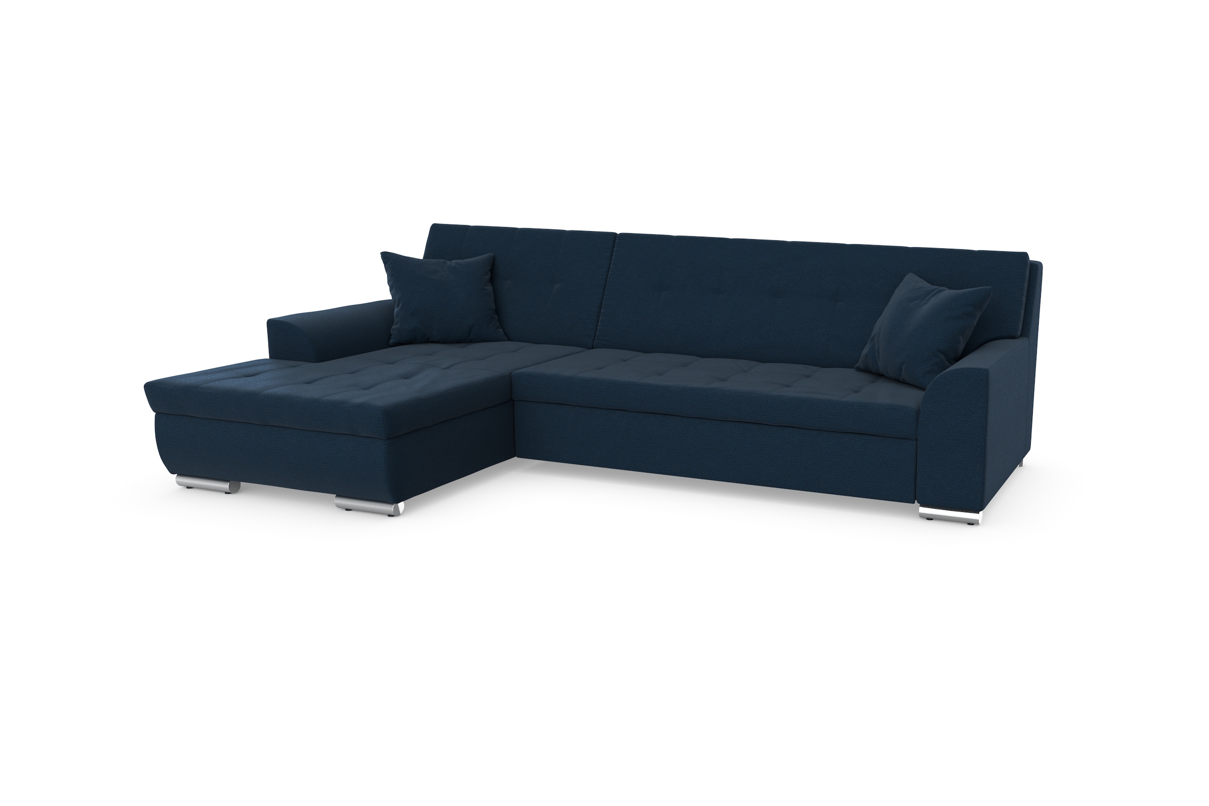 DOMO collection Ecksofa »TREVISO viele Bezüge, auch in Cord, L-Form, 267x178 cm« wahlw. mit Bettfunktion, inkl. Zierkissen, Unser Dauertiefpreis