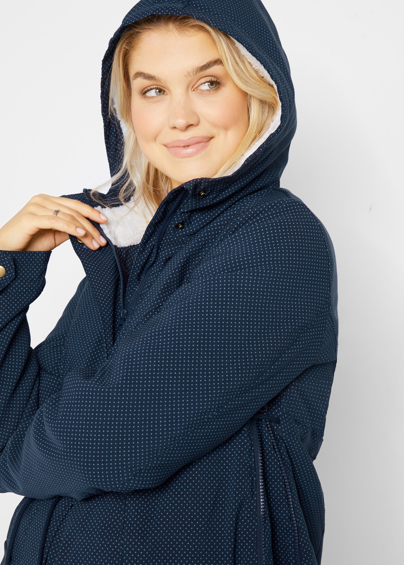 bonprix Veste de maternité avec capuche avec insert amovible portant avec capuche, coupe cintrée